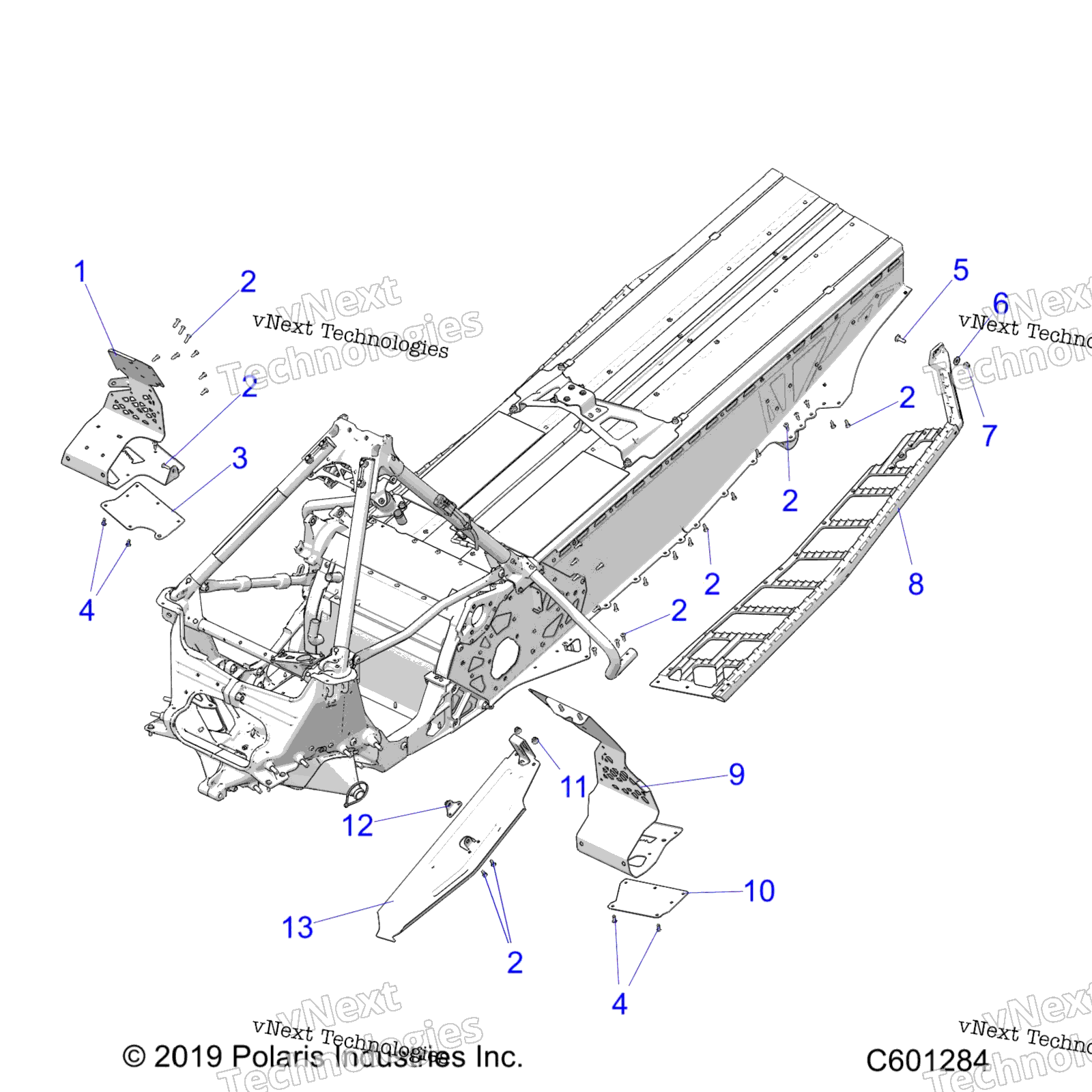 Chassis, сцепление защита / Footrests / Running Boards
