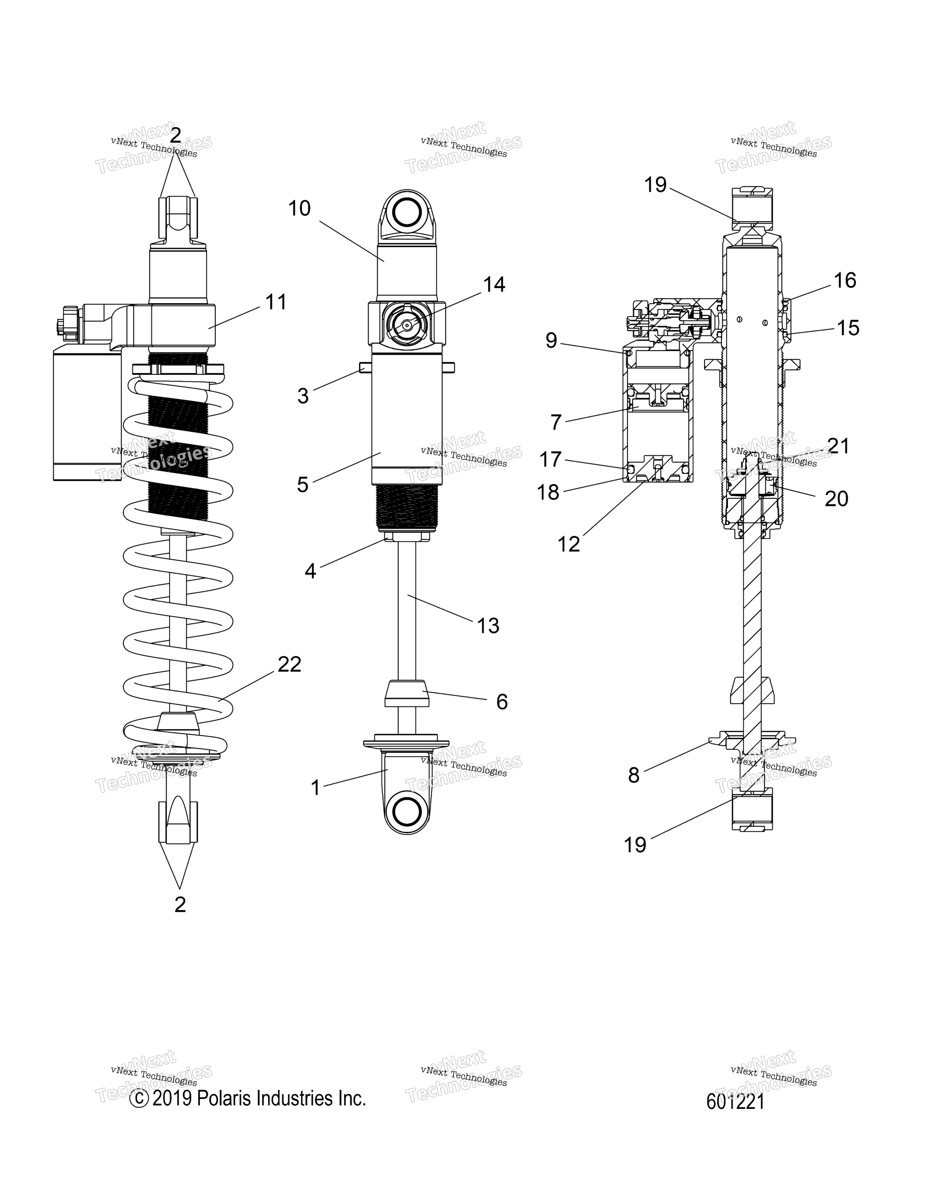 Suspension, Shock, задний Track