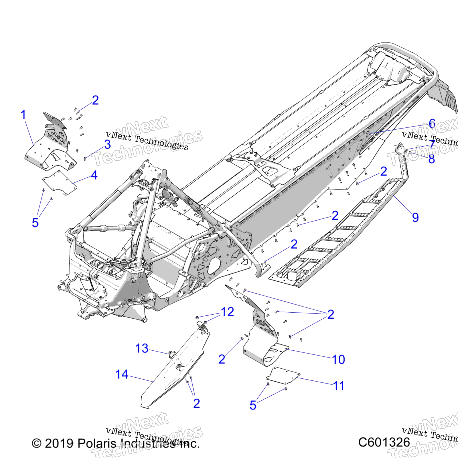 Chassis, сцепление защита / Footrests / Running Boards