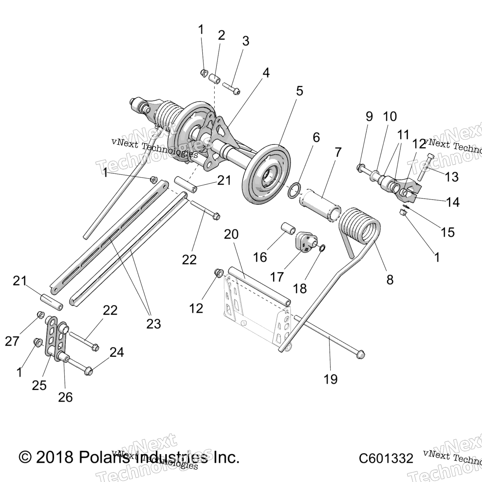 Suspension, Torque Arm, задний