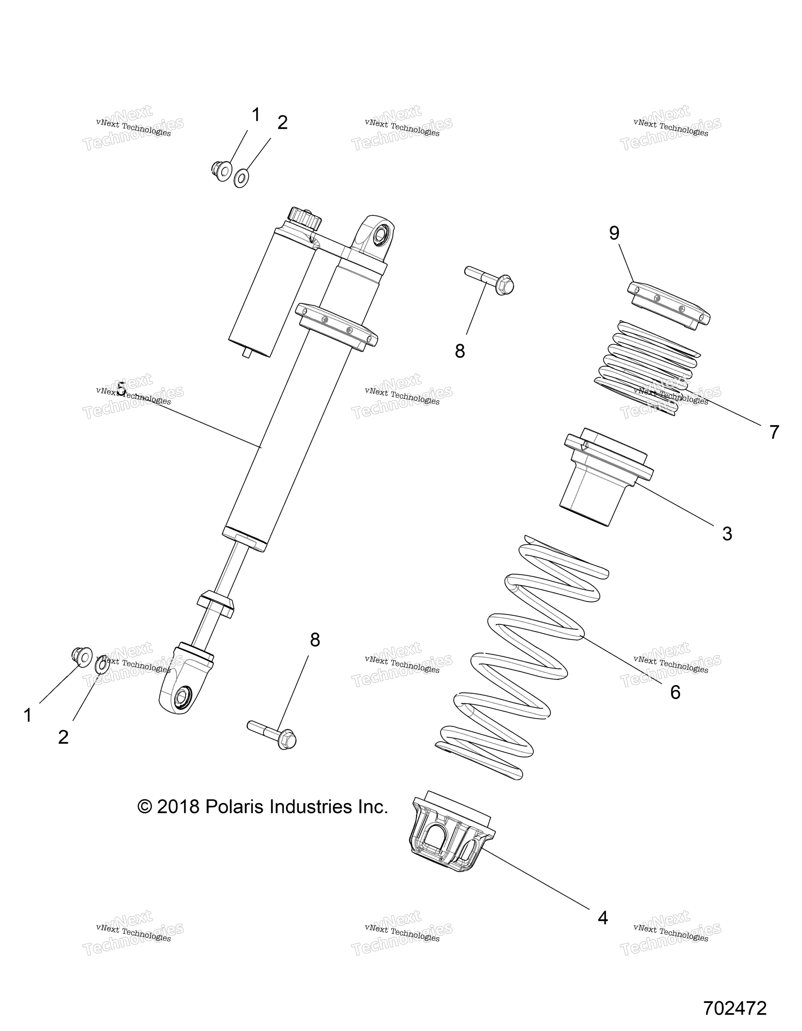 Подвеска, передний амортизатор Mounting