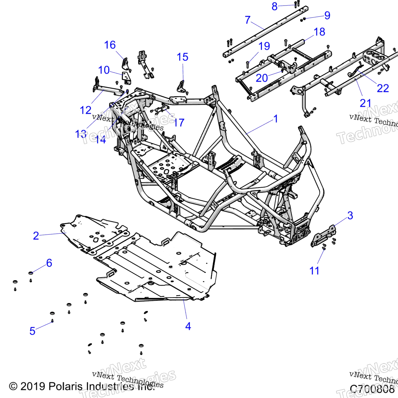 Шасси, основная рама And Skid Plate