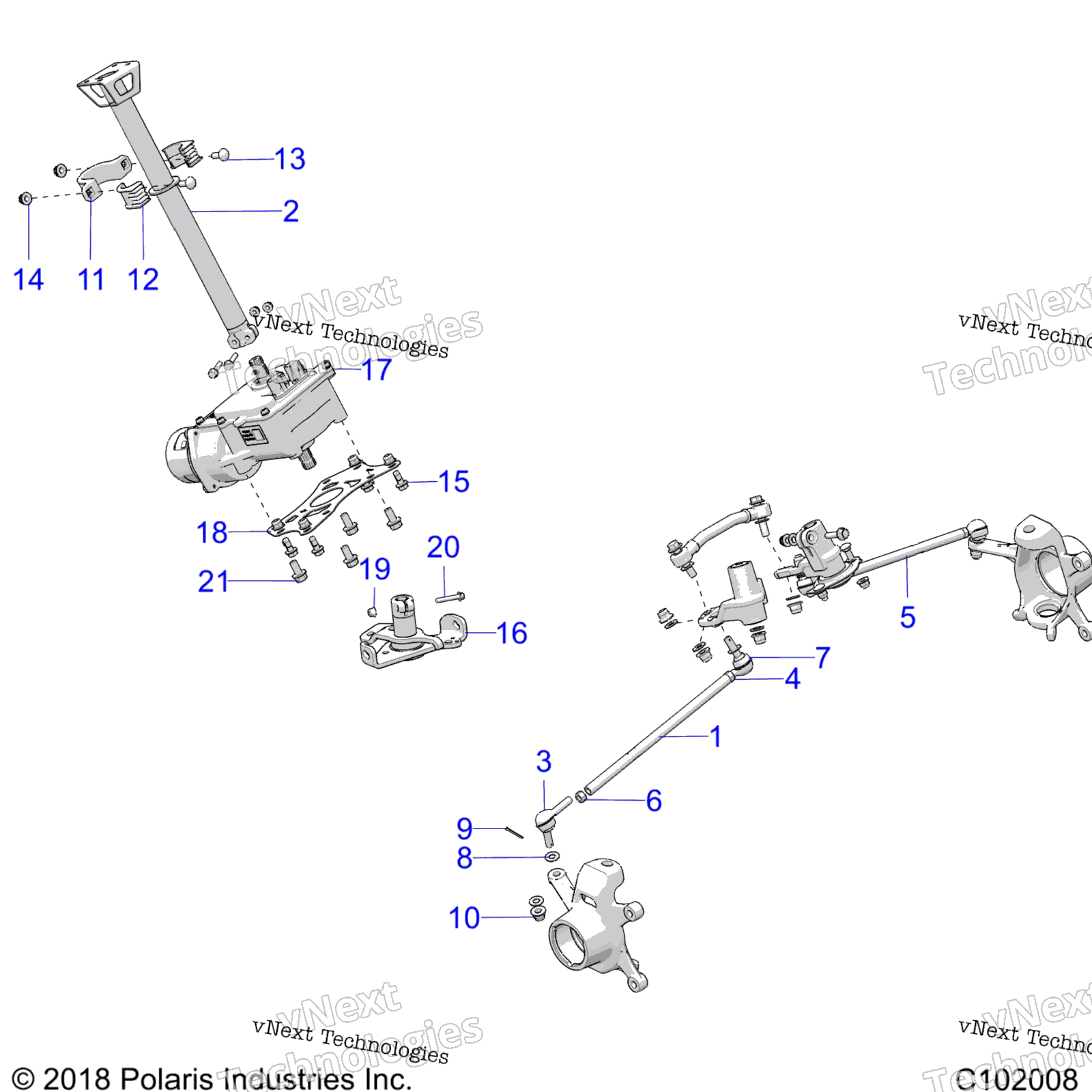 Steering, рулевое управление Post Asm