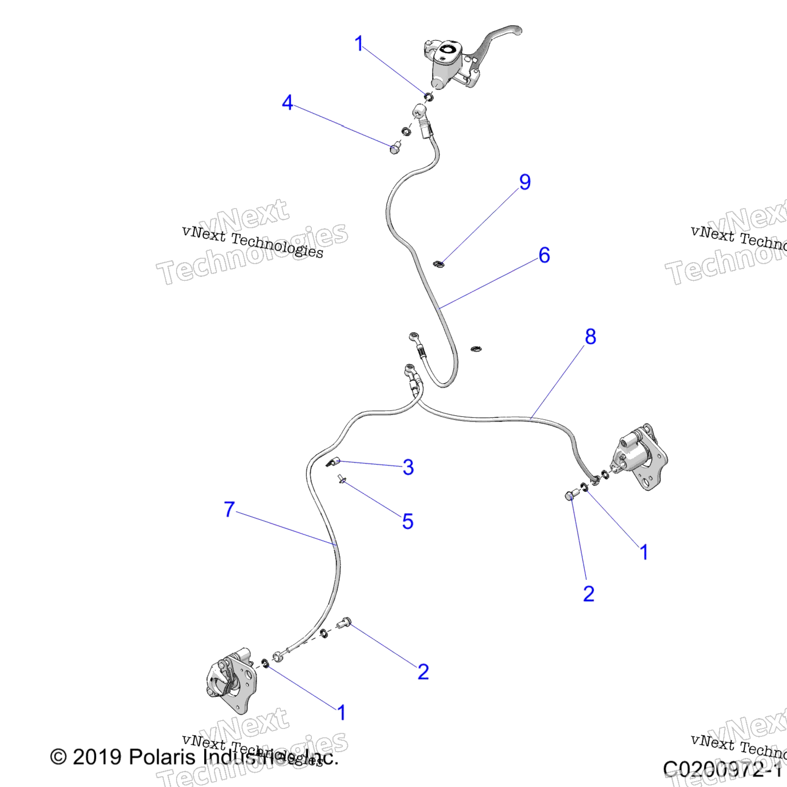 Brakes, передний тормоз Lines