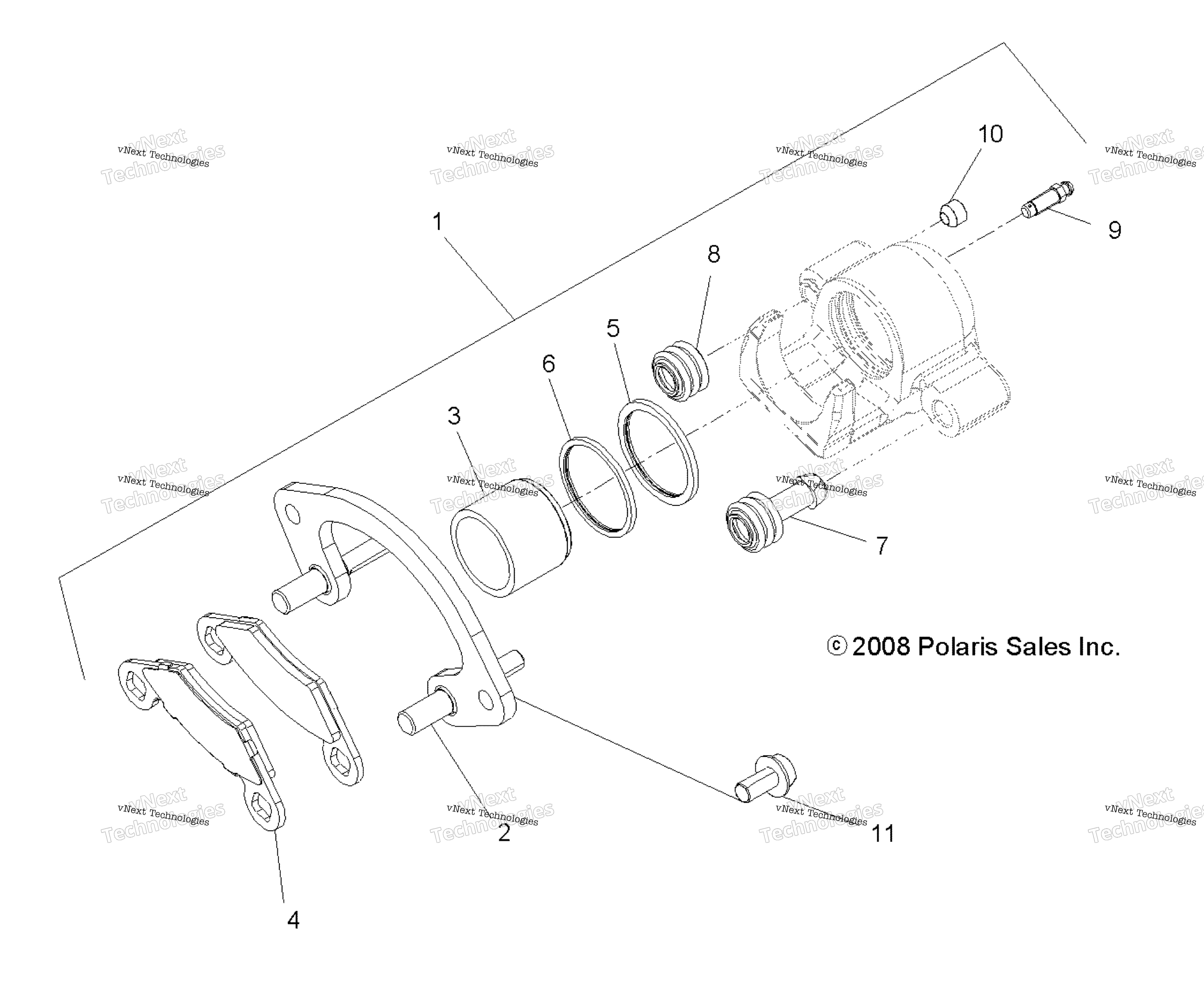 Тормоза, передний суппорт