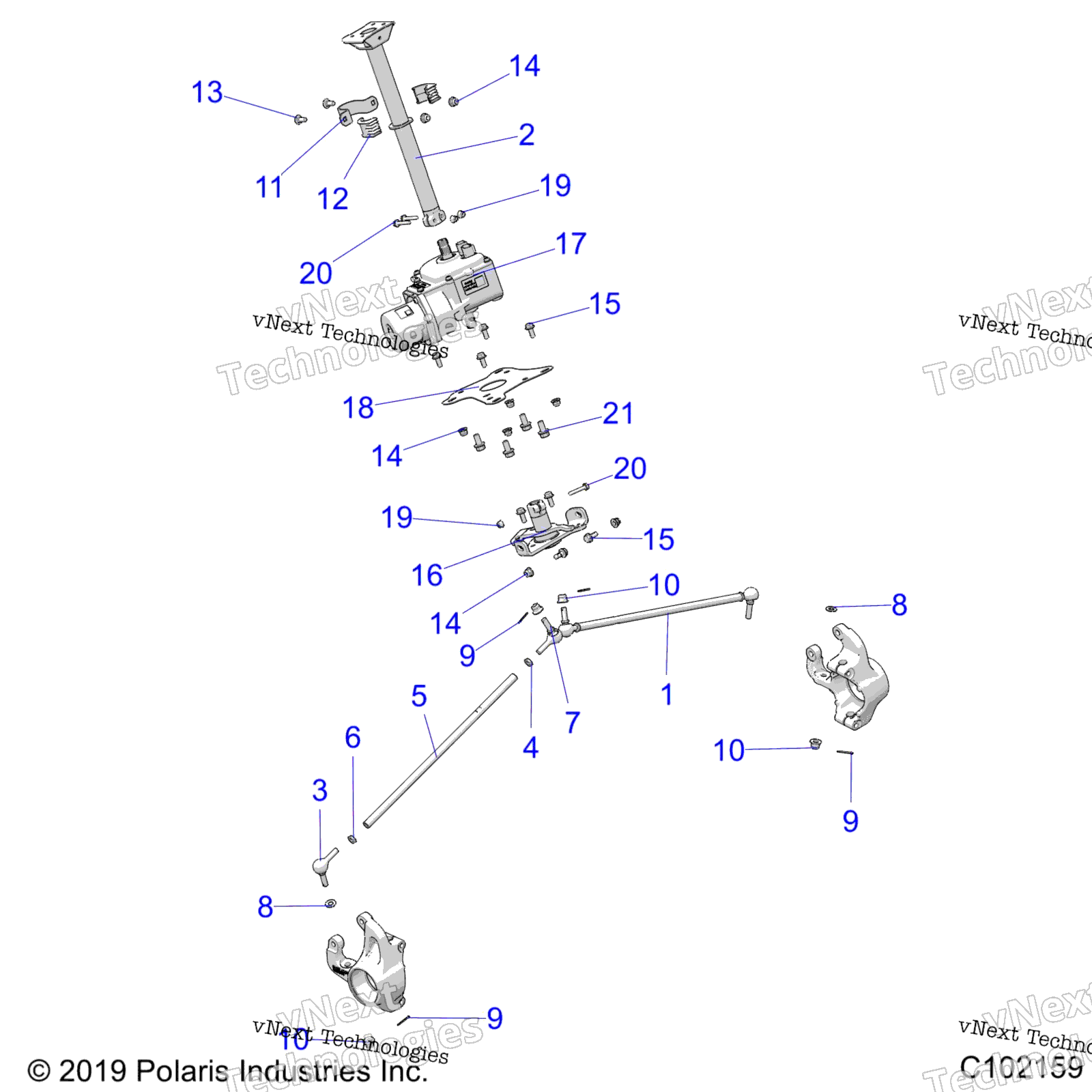 Steering, рулевое управление Post Asm
