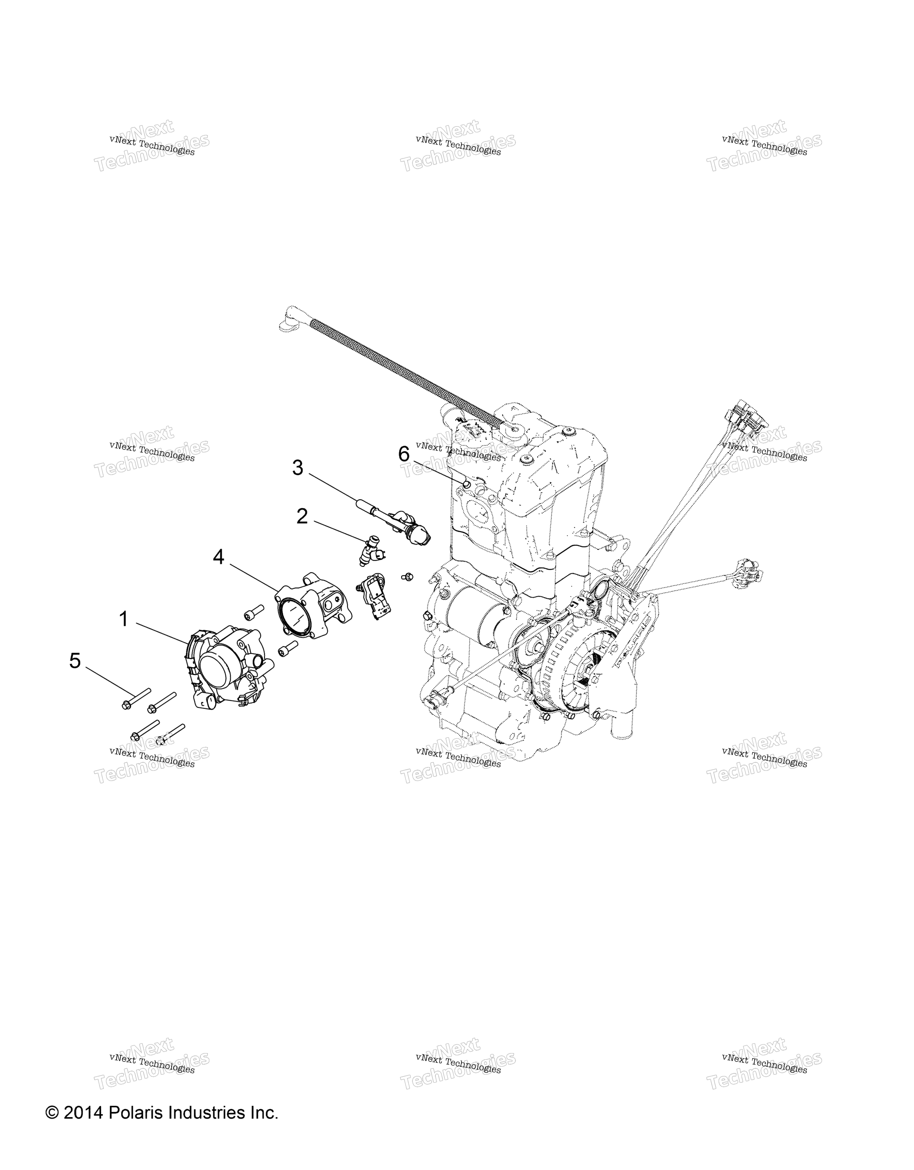 Двигатель, дроссельный узел & Fuel Rail