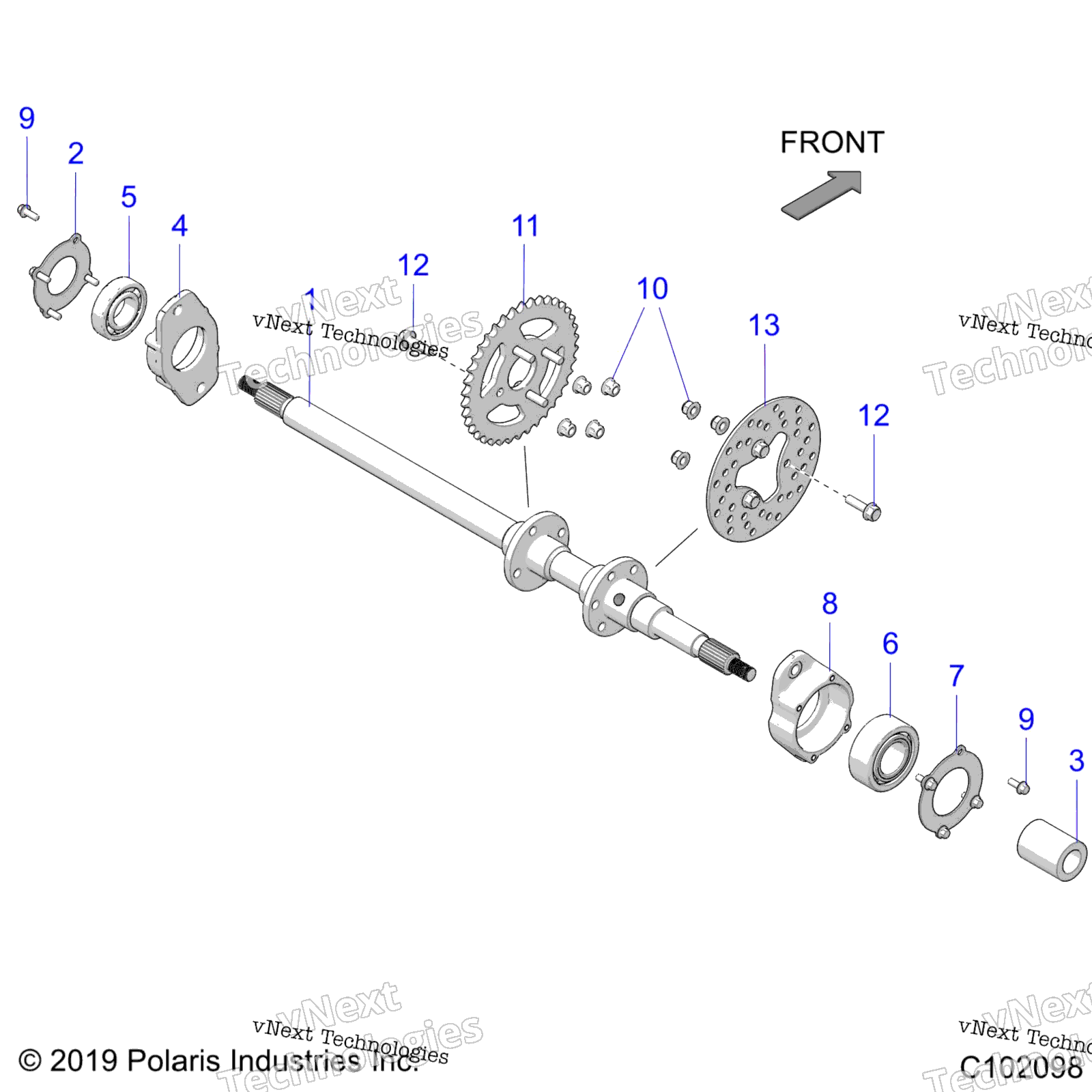 Привод Train, Rear Axle