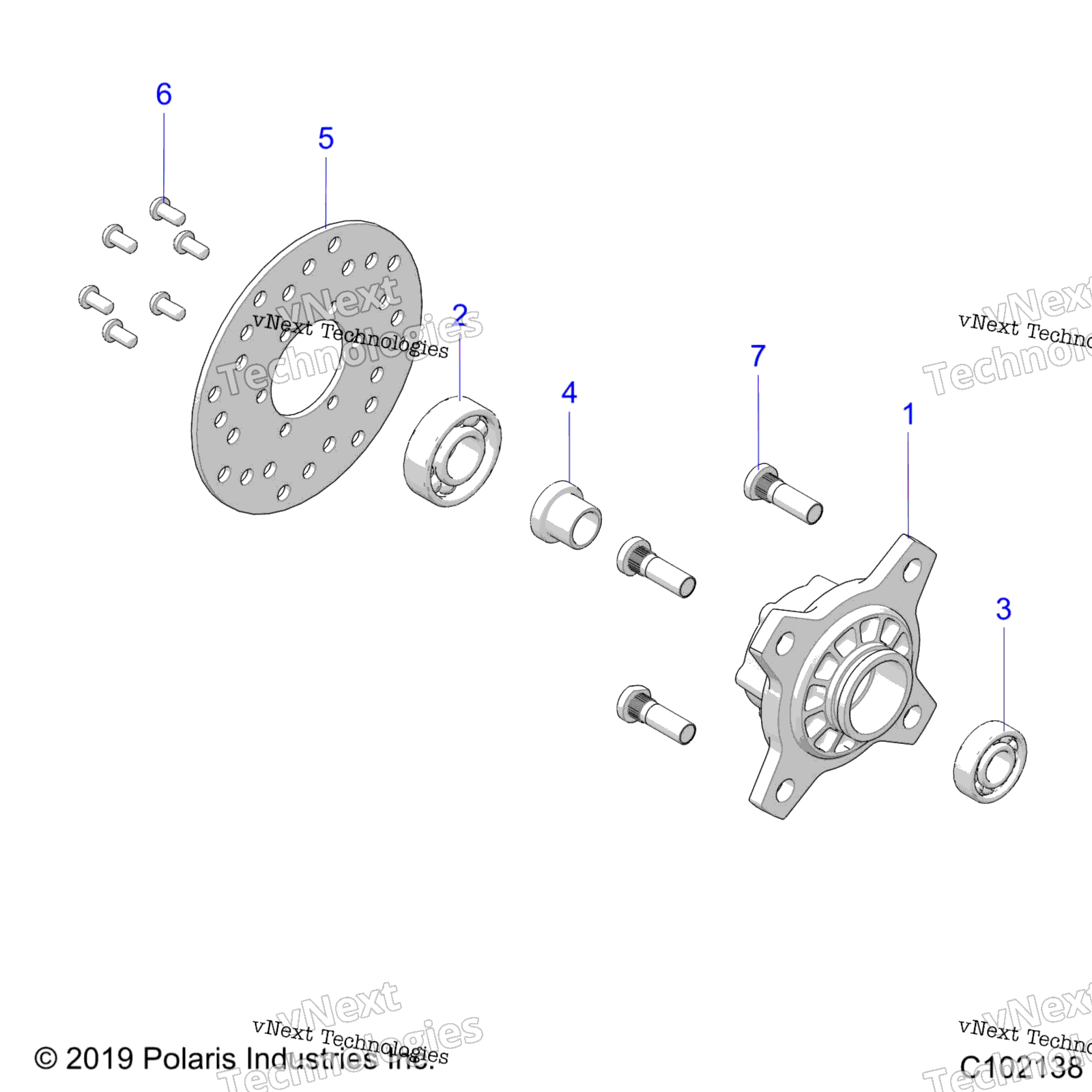 Колёса, передние Hub And Brake Disk
