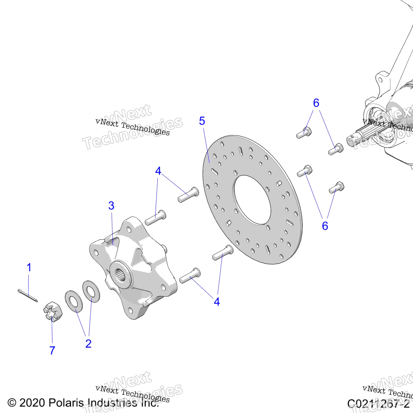 Подвеска, передняя Hub & Brake Disc