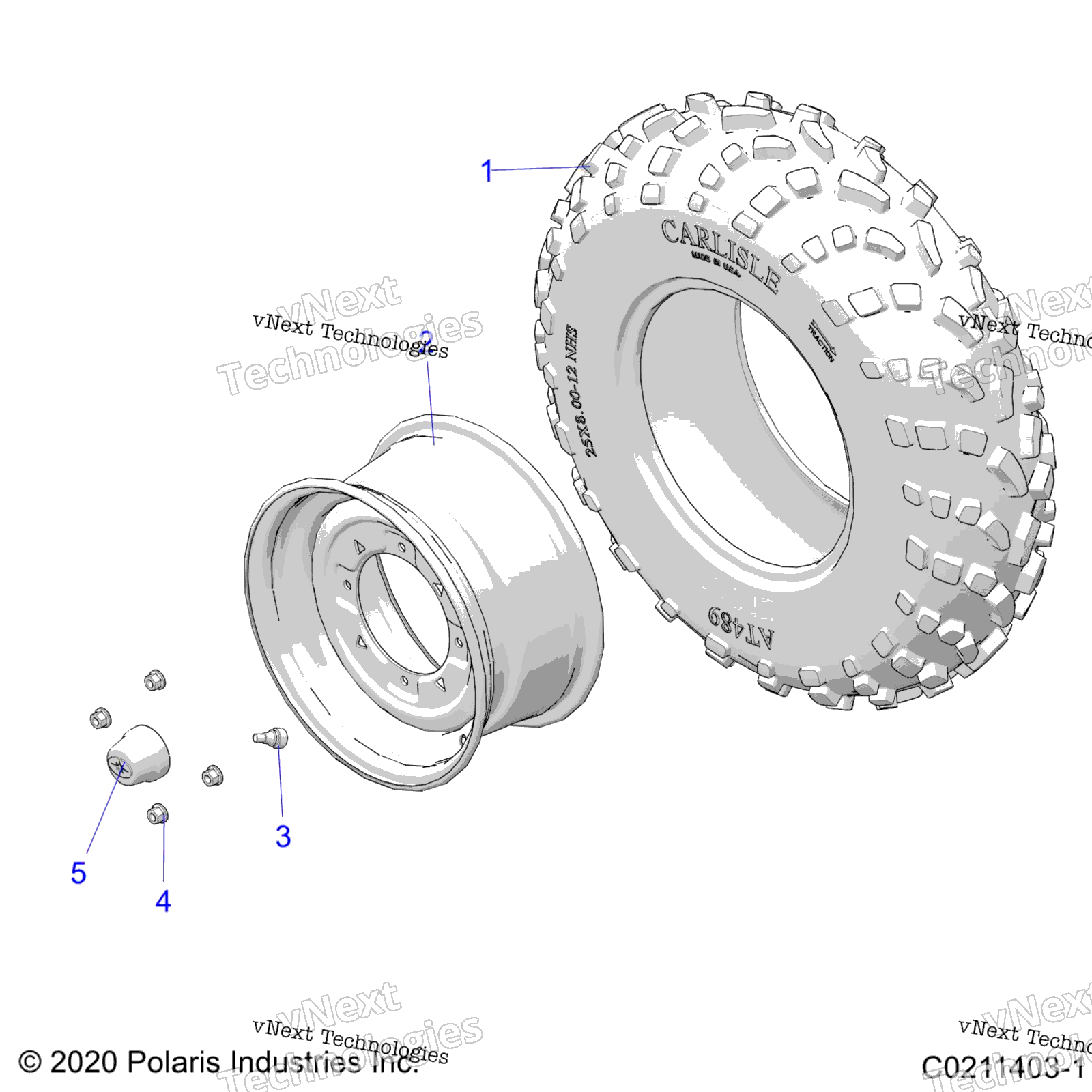 Колёса, передние Tire A21see57f1/F57c1/F1/S57c1/C2/C5/F1/F2