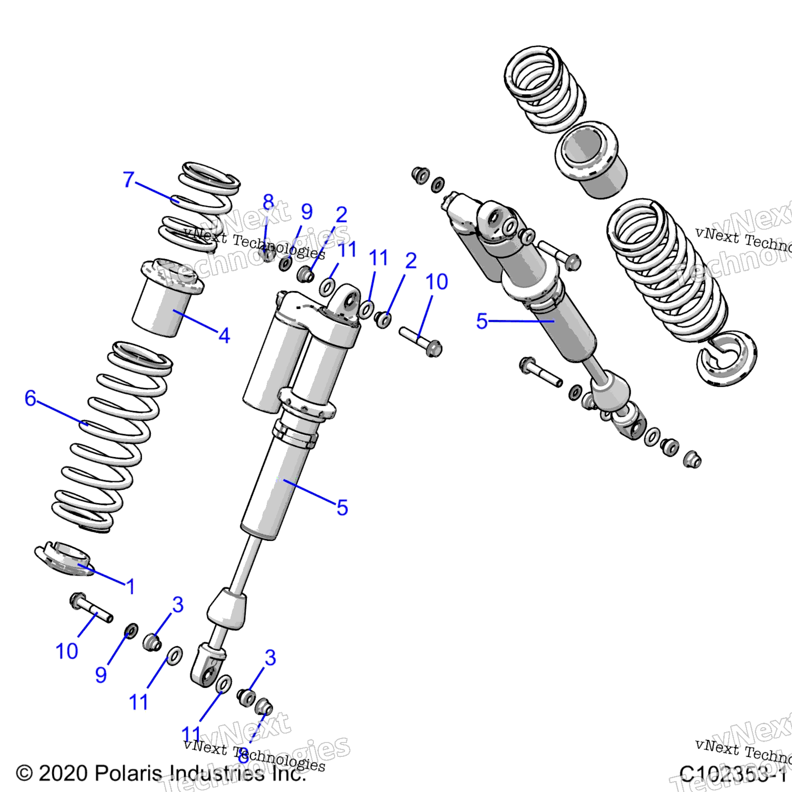 Suspension, Shock, задний