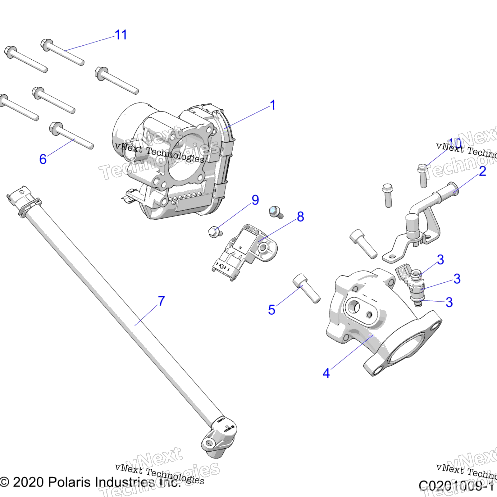 Двигатель, дроссельный узел & Fuel Rail