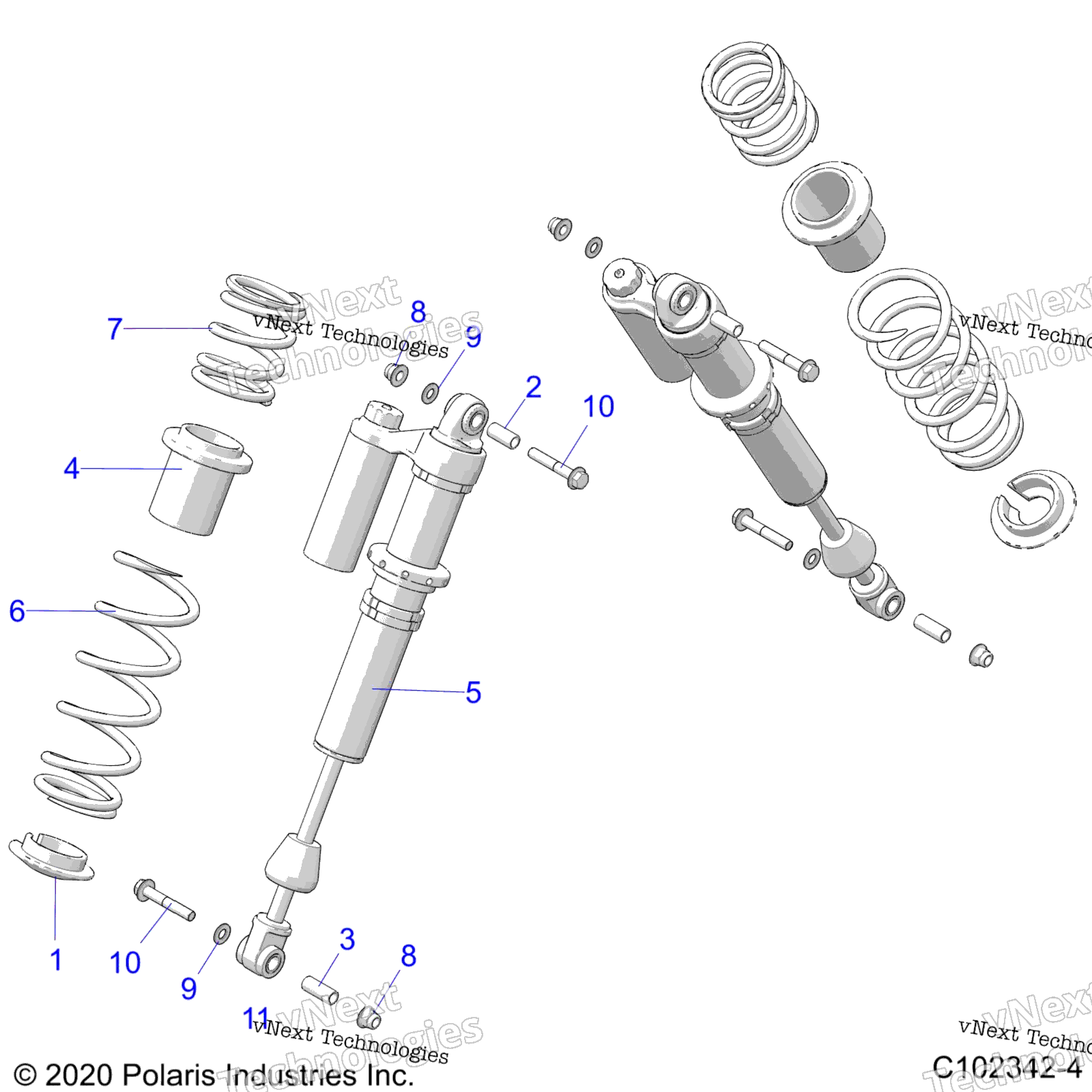 Suspension, Shock, задний