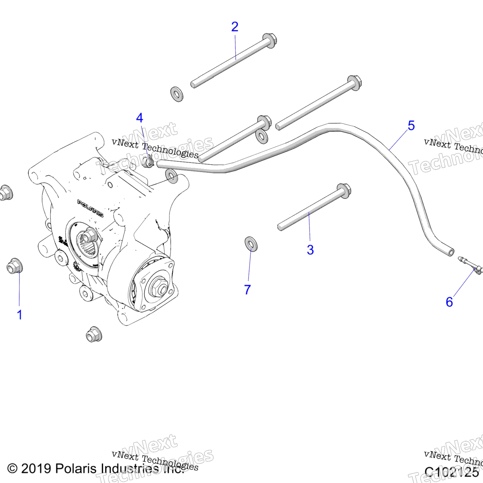 Привод Train, Gearcase Mounting, Rear