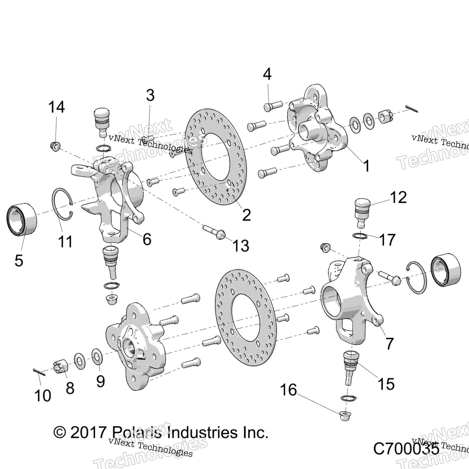Подвеска, передняя Hub
