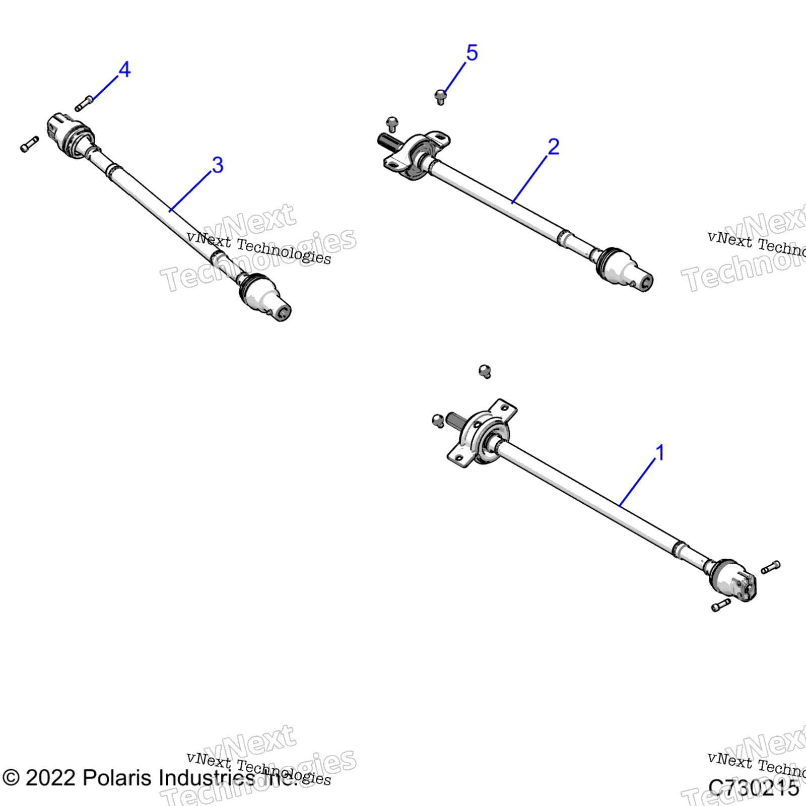 Привод Train, Front, Mid, Rear Prop Shaft