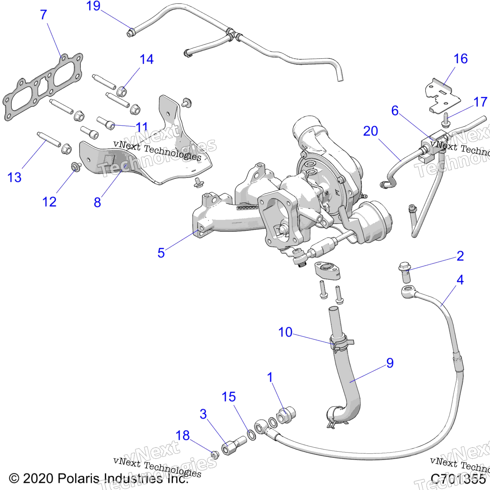 Engine, Turbo Charger крепление