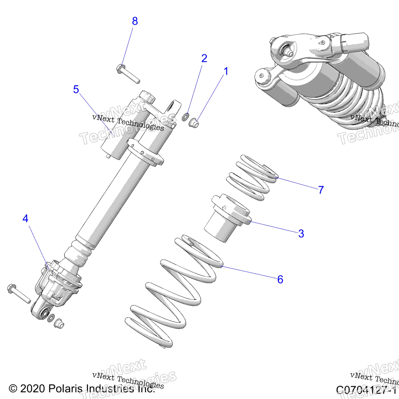 Подвеска, передний амортизатор Mounting