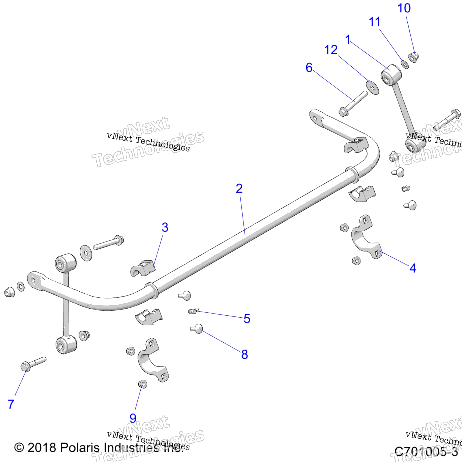 Suspension, Stabilizer Bar, задний
