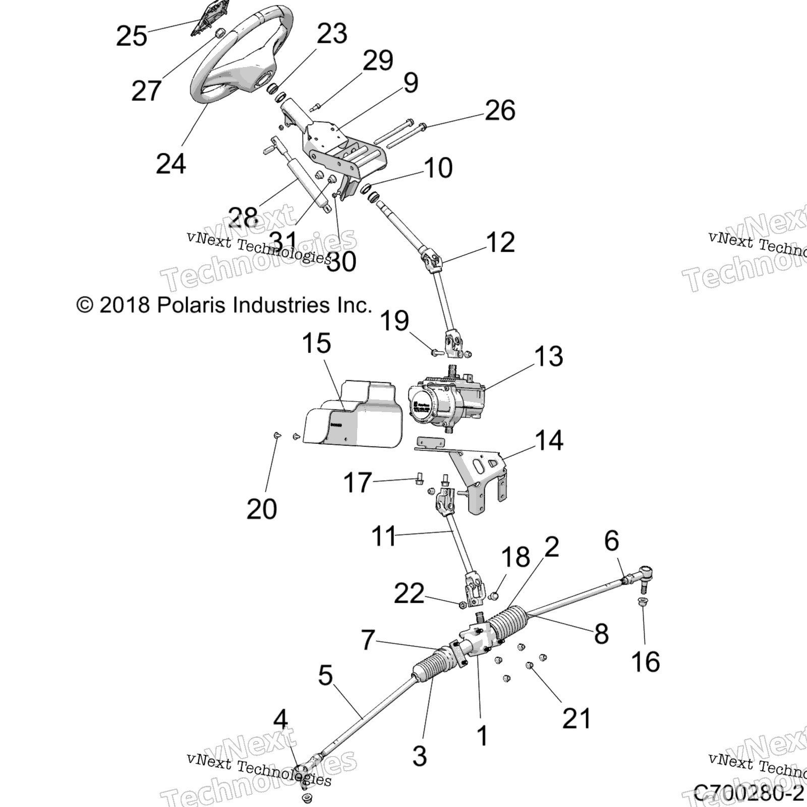 Steering, Power рулевое управление Asm