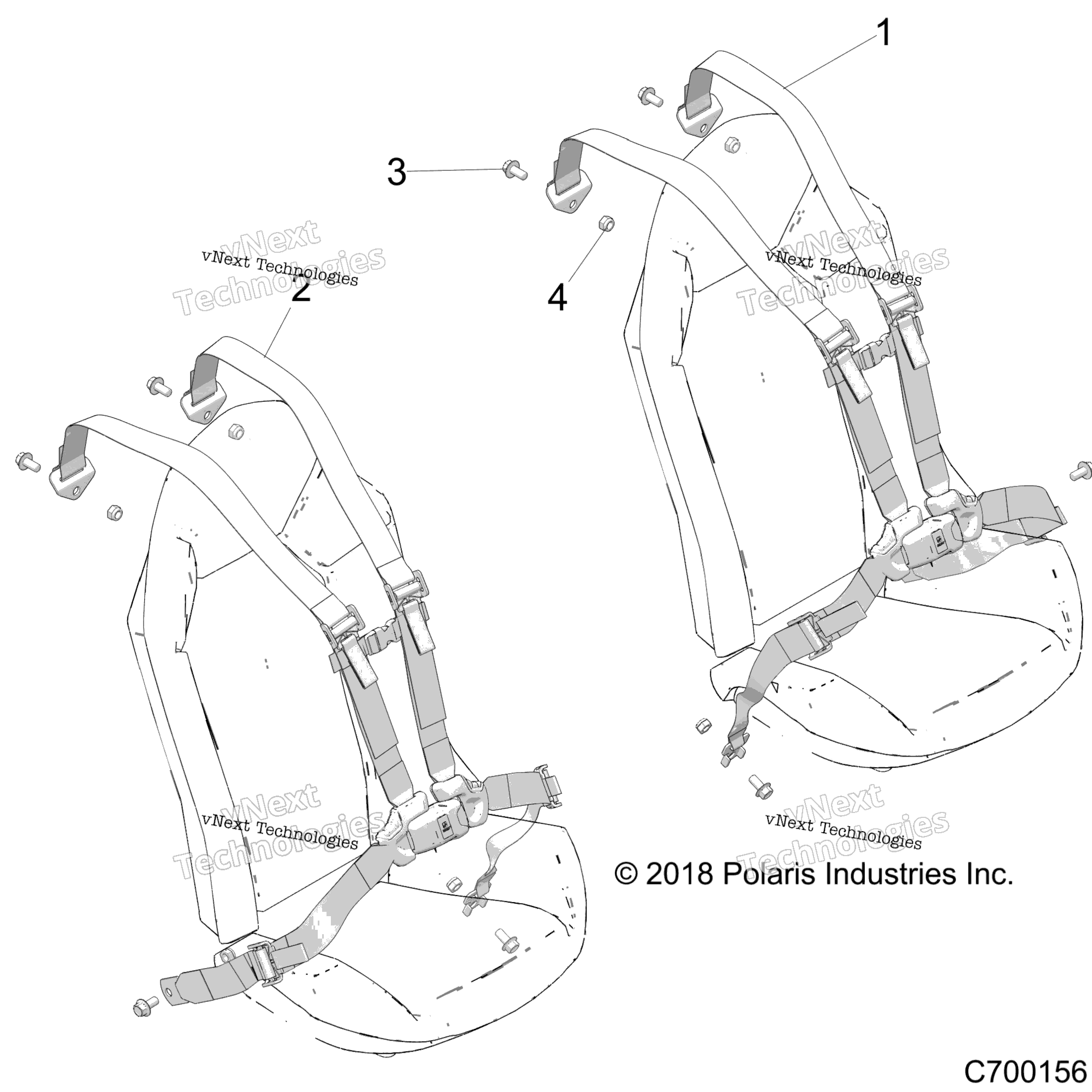 Кузов, сиденье Belt Mounting