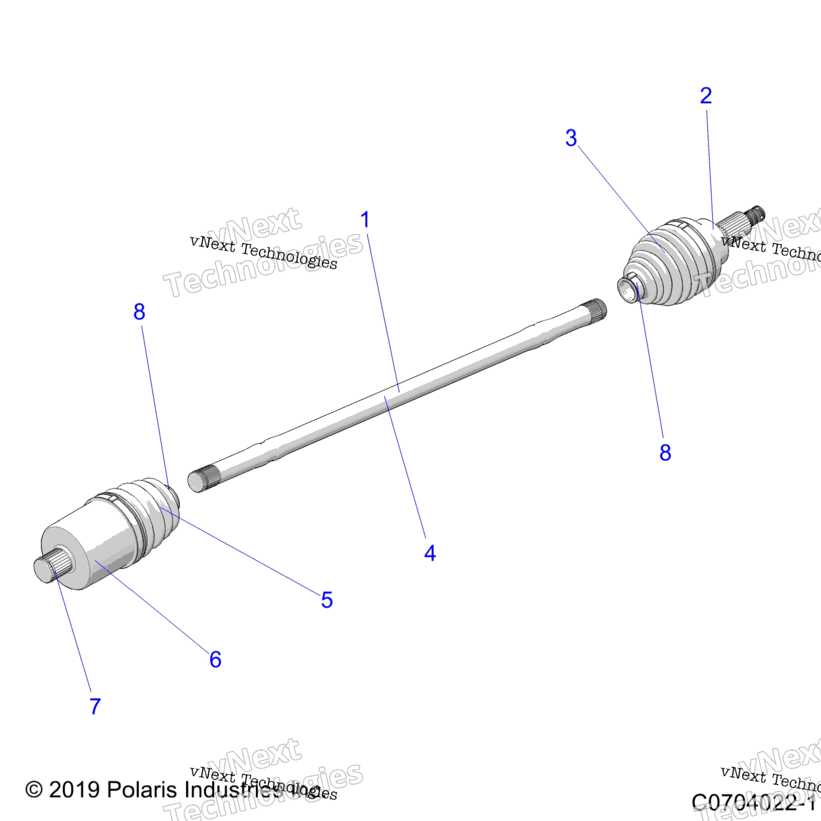 Привод Train, Half Shaft, Front