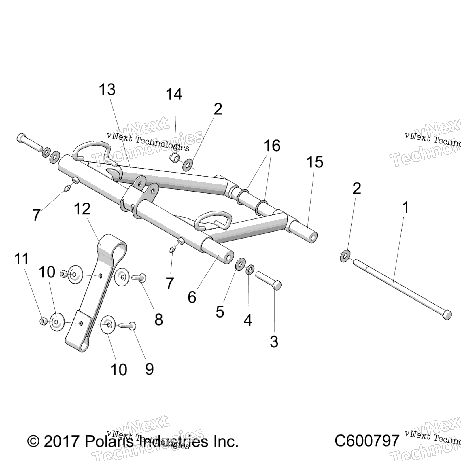 Suspension, Torque Arm, передний