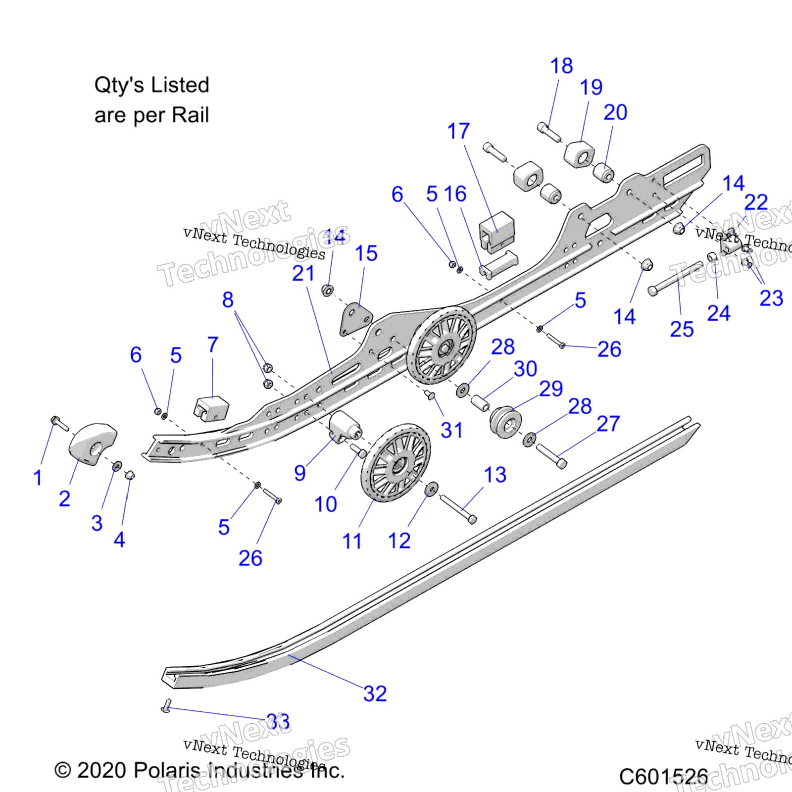 Suspension, Rail, Lh / Rh