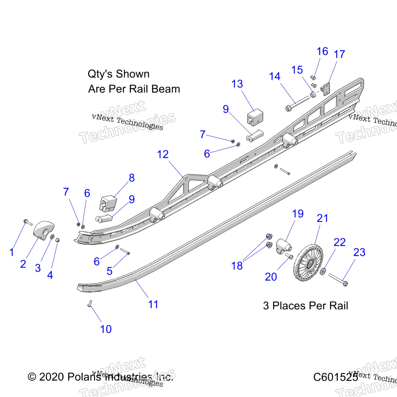 Suspension, Rail, Lh / Rh