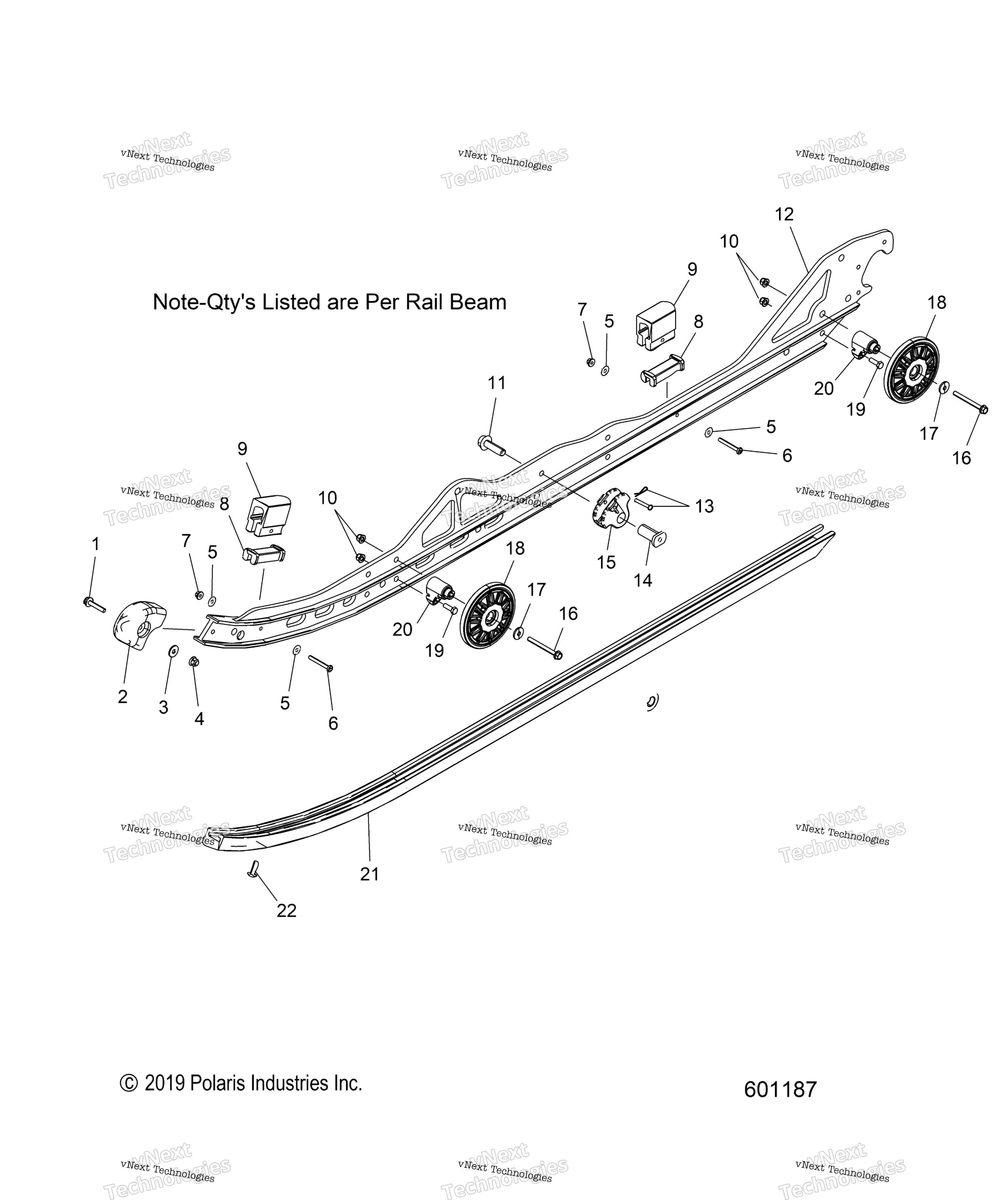Suspension, Rail, Lh / Rh