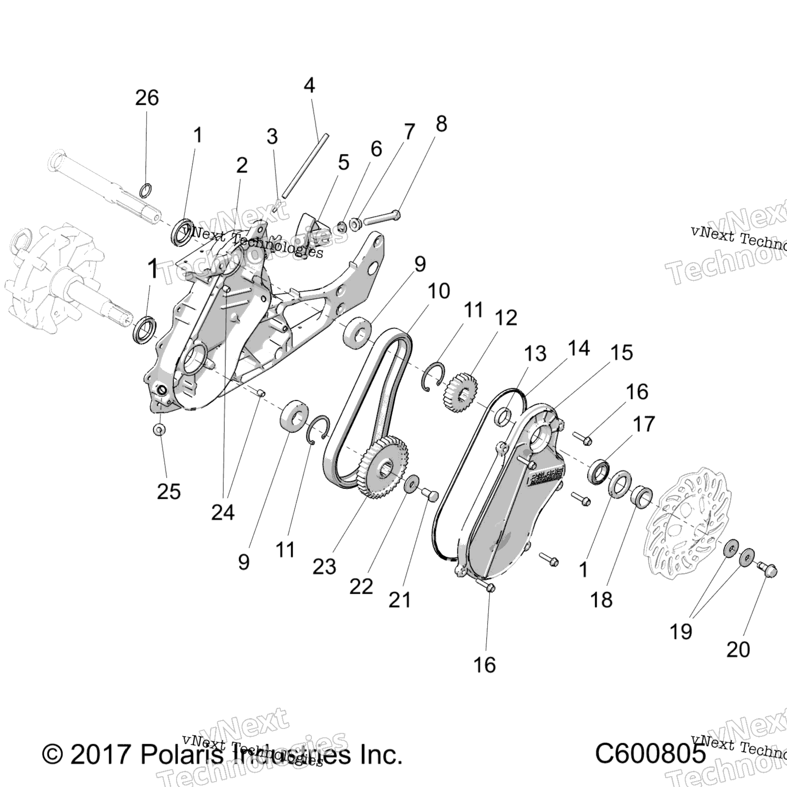 Привод Train, Chaincase