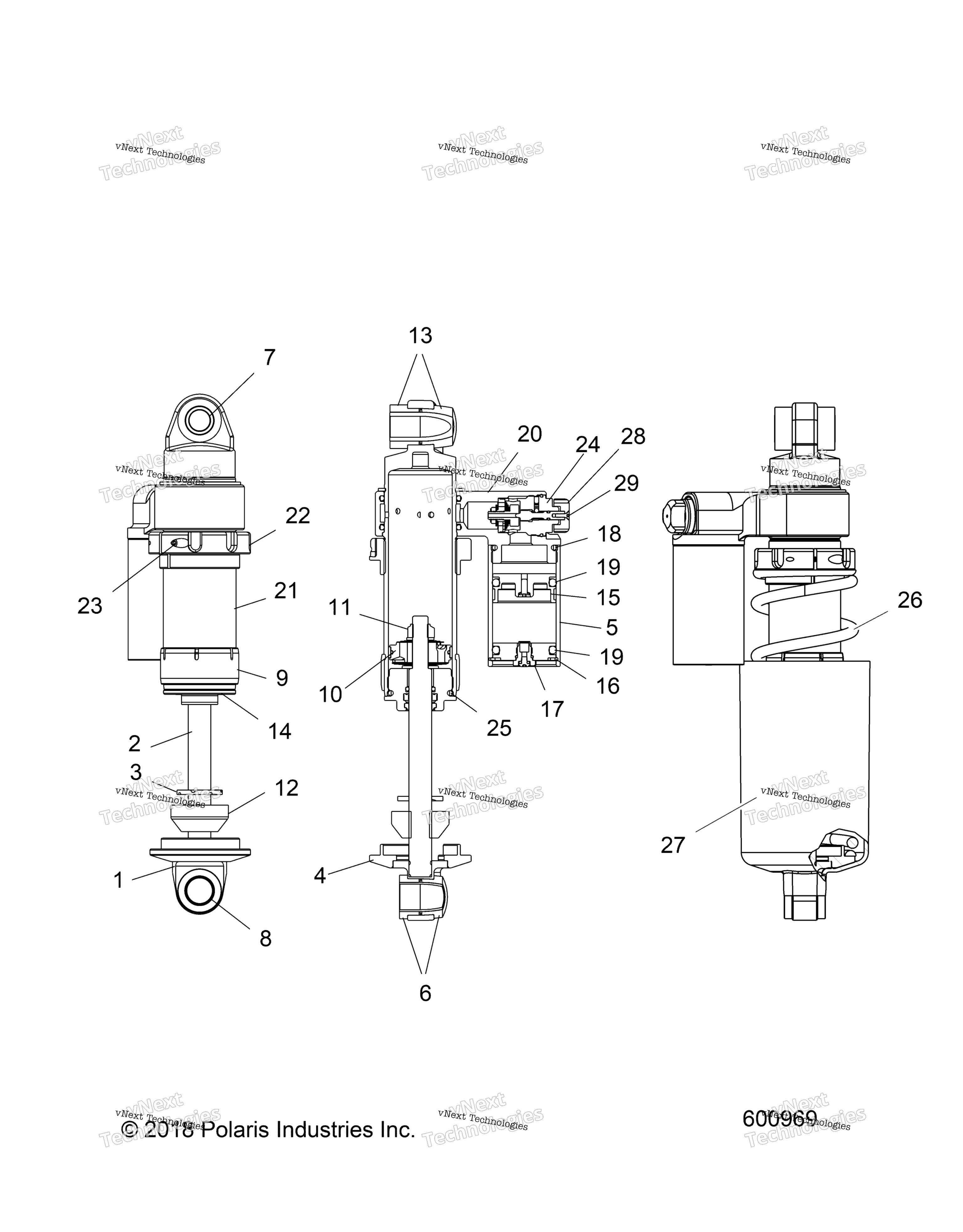 Suspension, Shock, передний Track (600969)