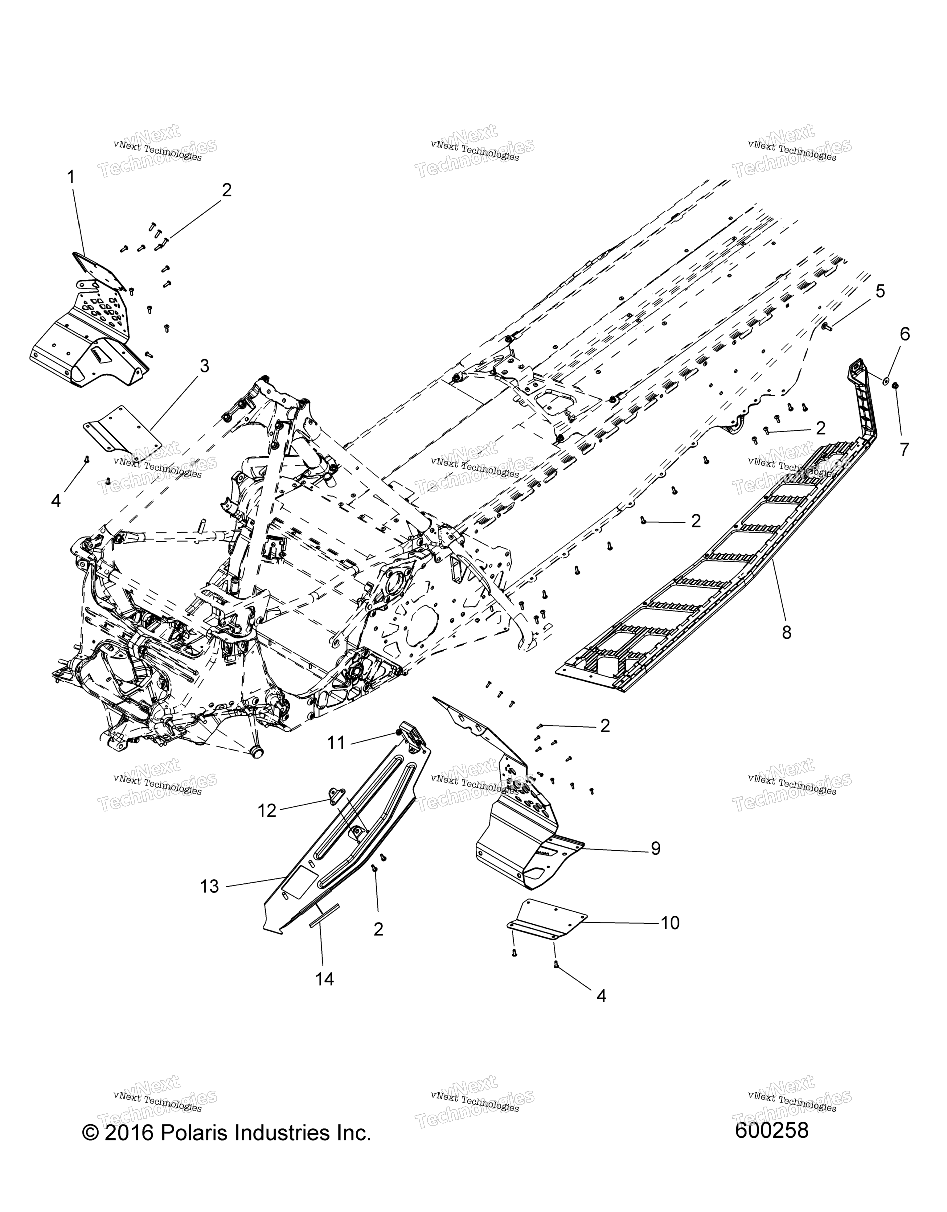 Chassis, сцепление защита & Footrests