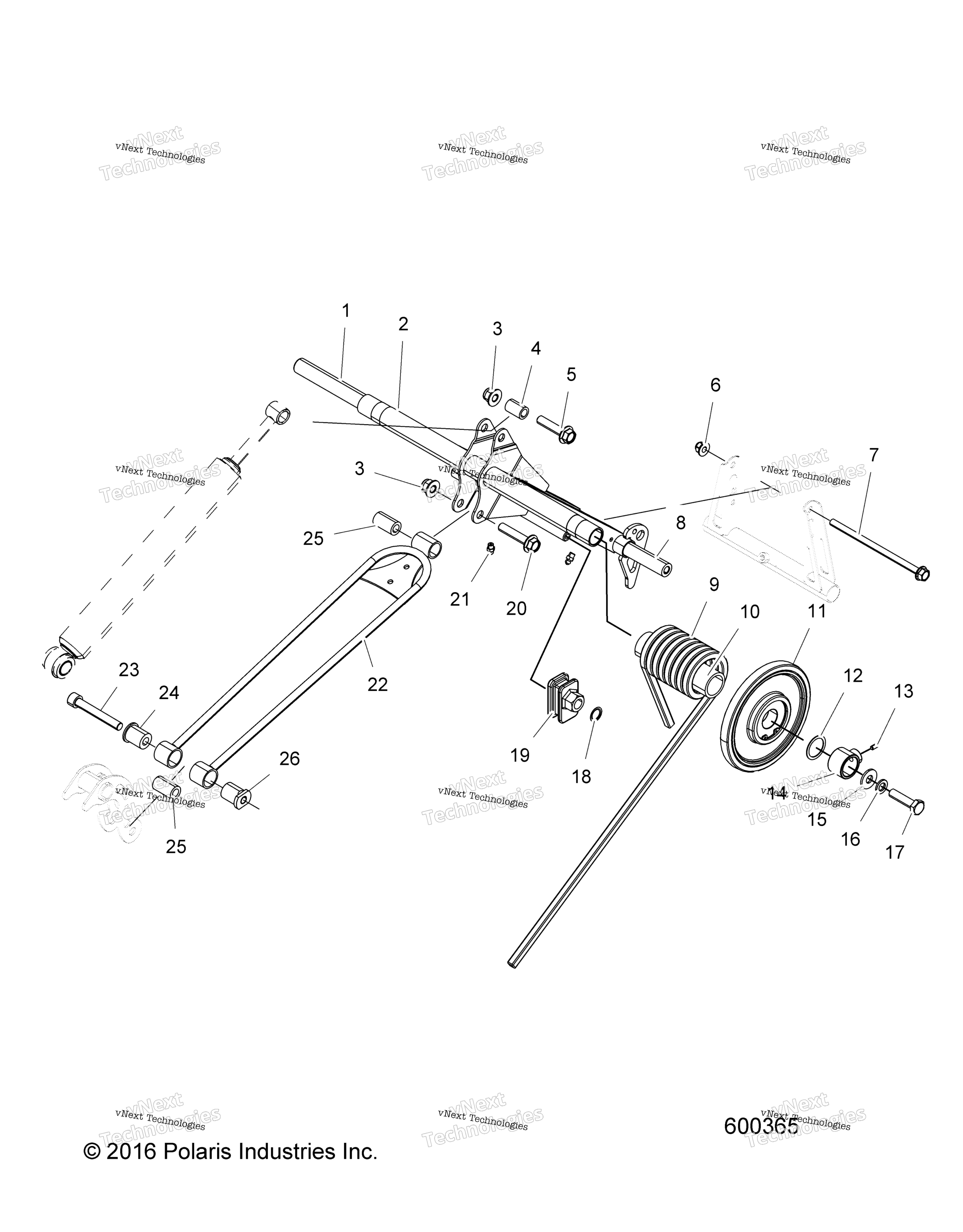 Suspension, Torque Arm, задний