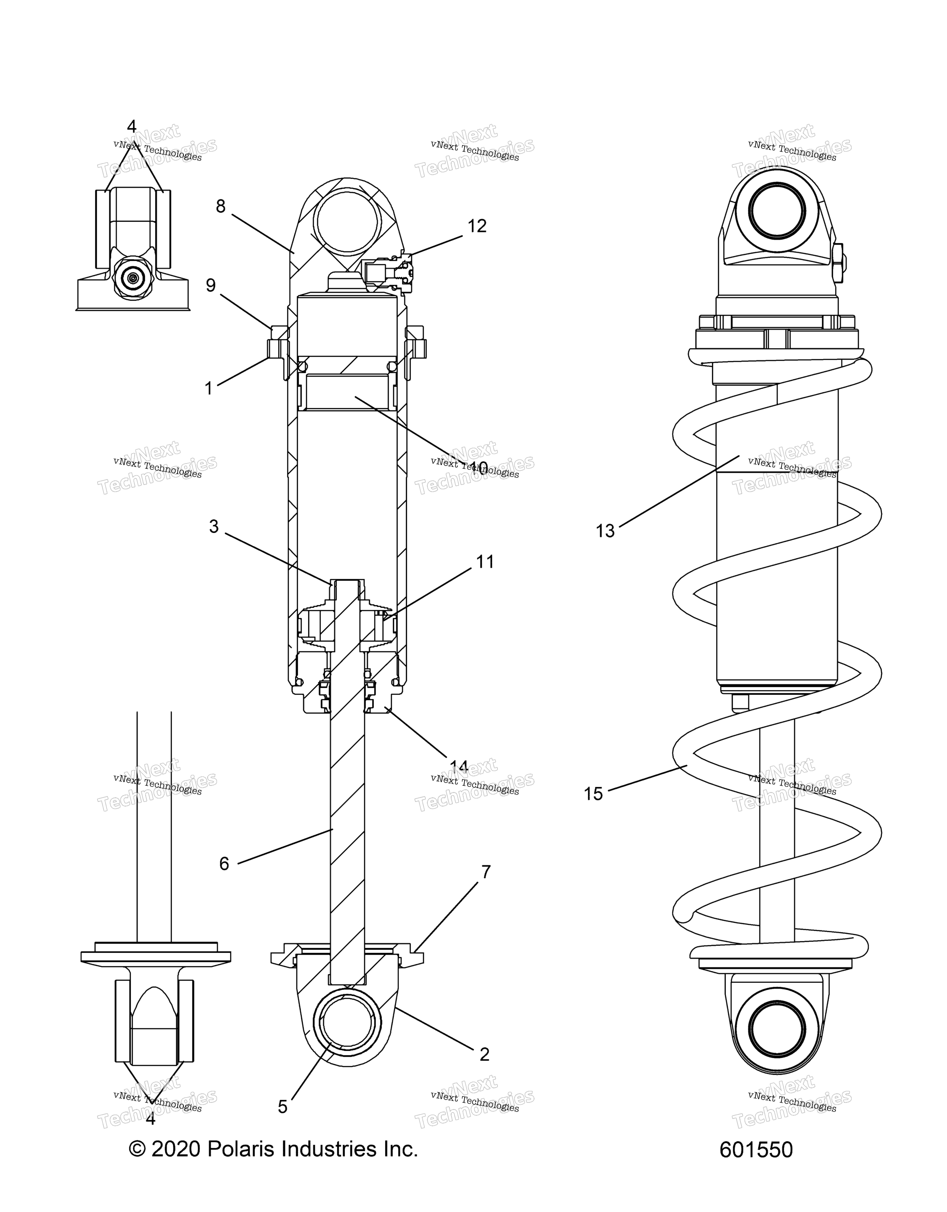 Suspension, Shock, передний Track (601550)