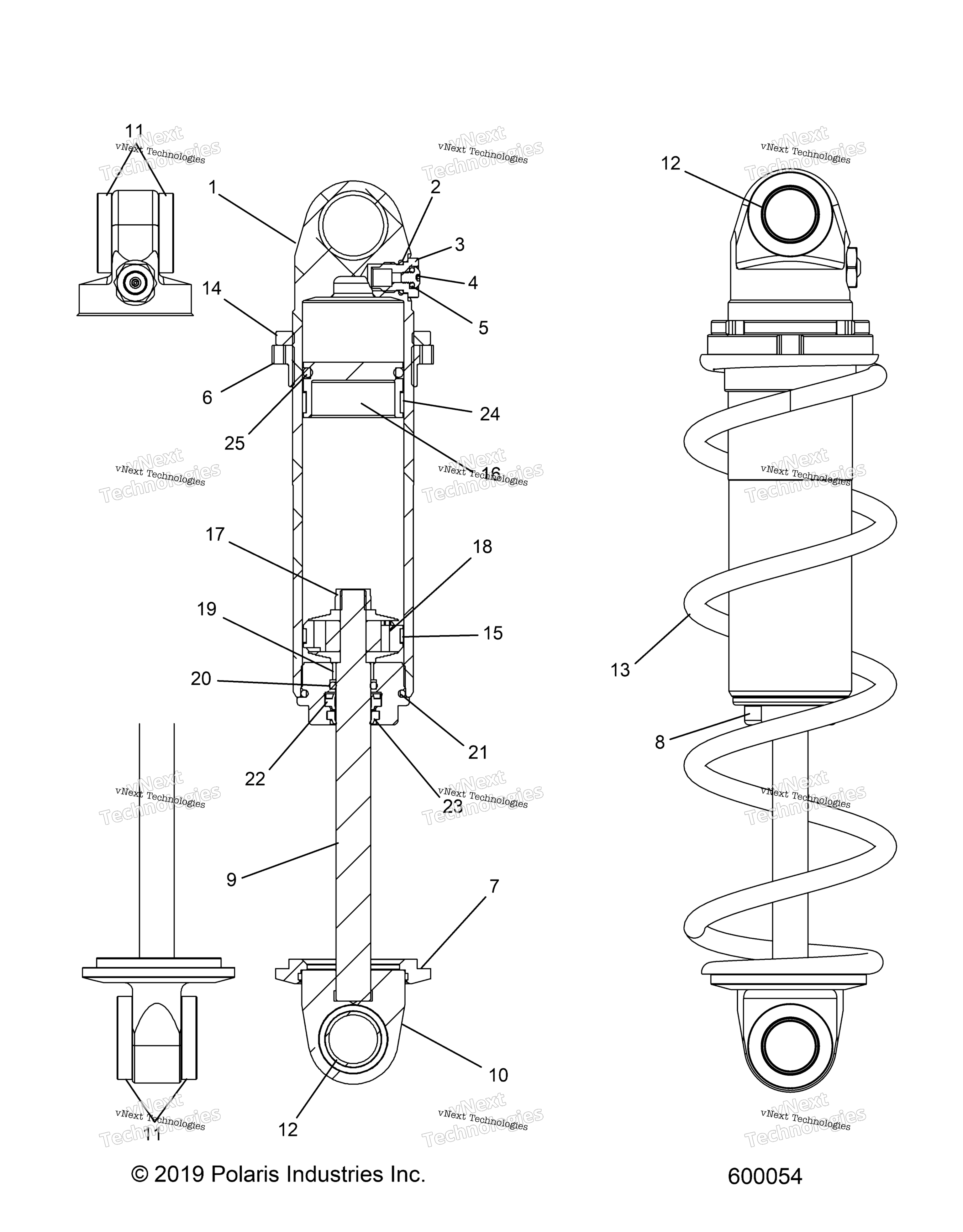 Suspension, Shock, передний Track (600054)