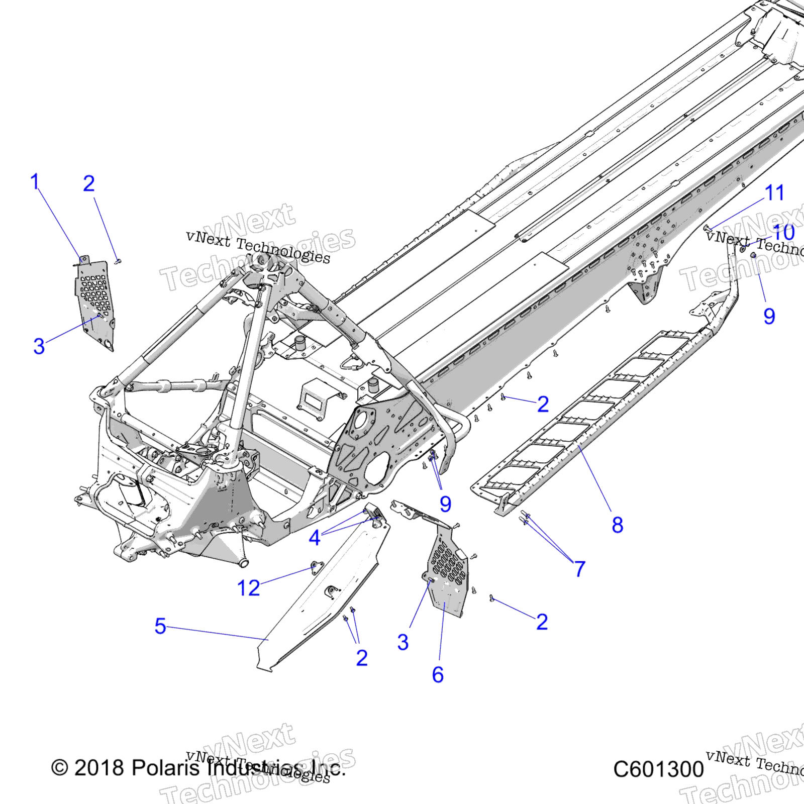 Chassis, сцепление Guard, Footrests, и Running Boards All Options