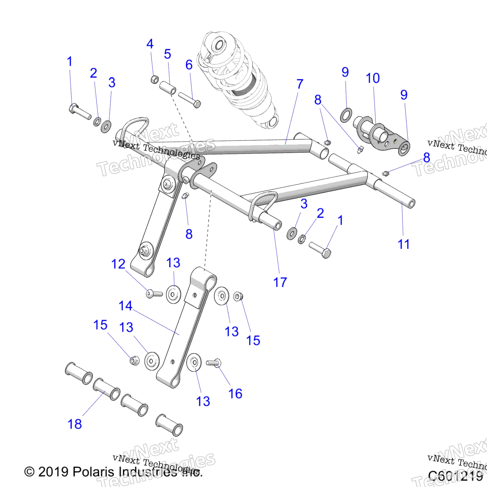 Suspension, Torque Arm, передний All Options
