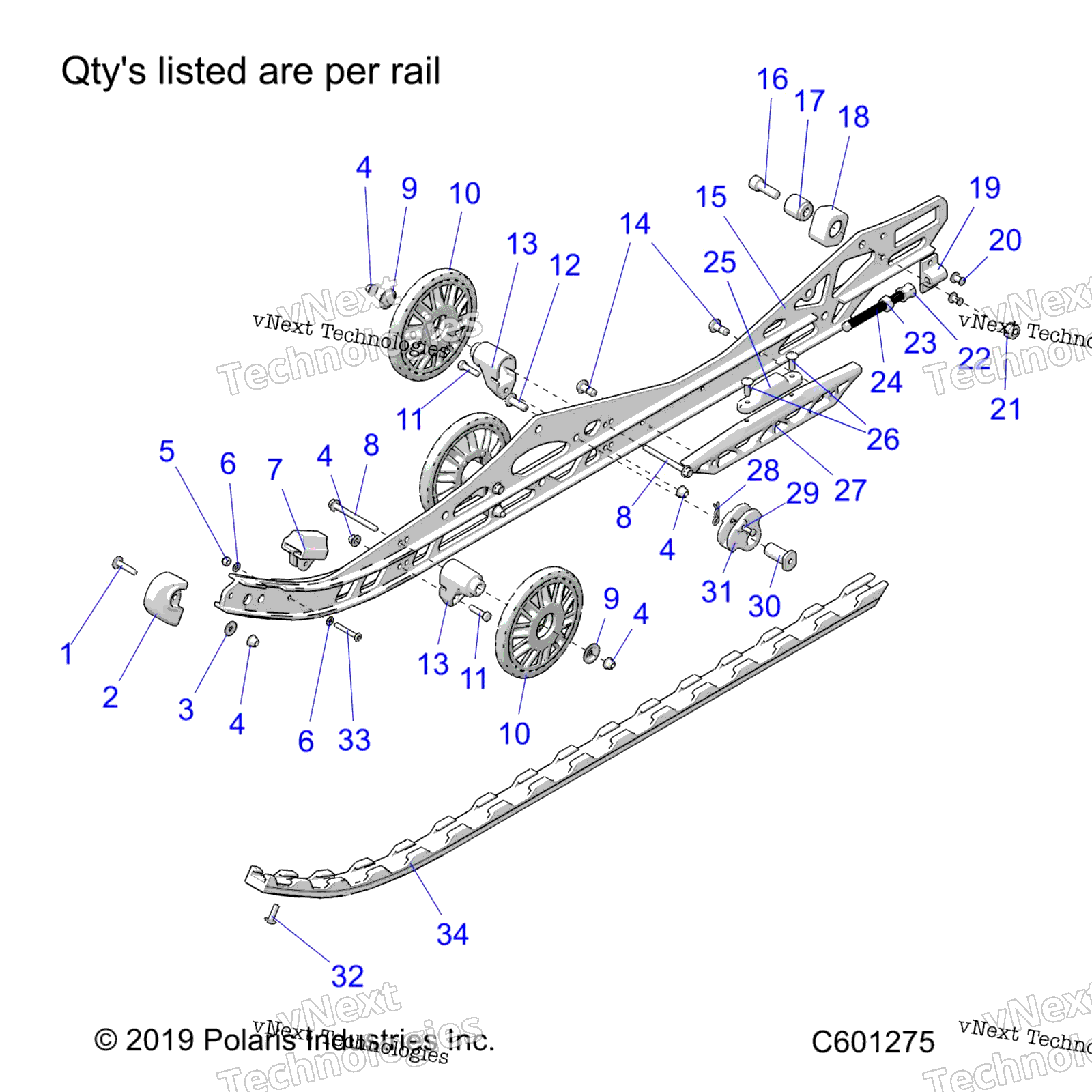 Suspension, Rail, Lh / Rh