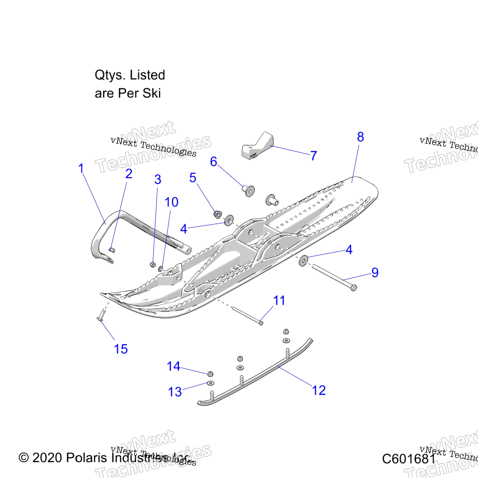 рулевой Ski Asm. S21ekl6pe (C601681)