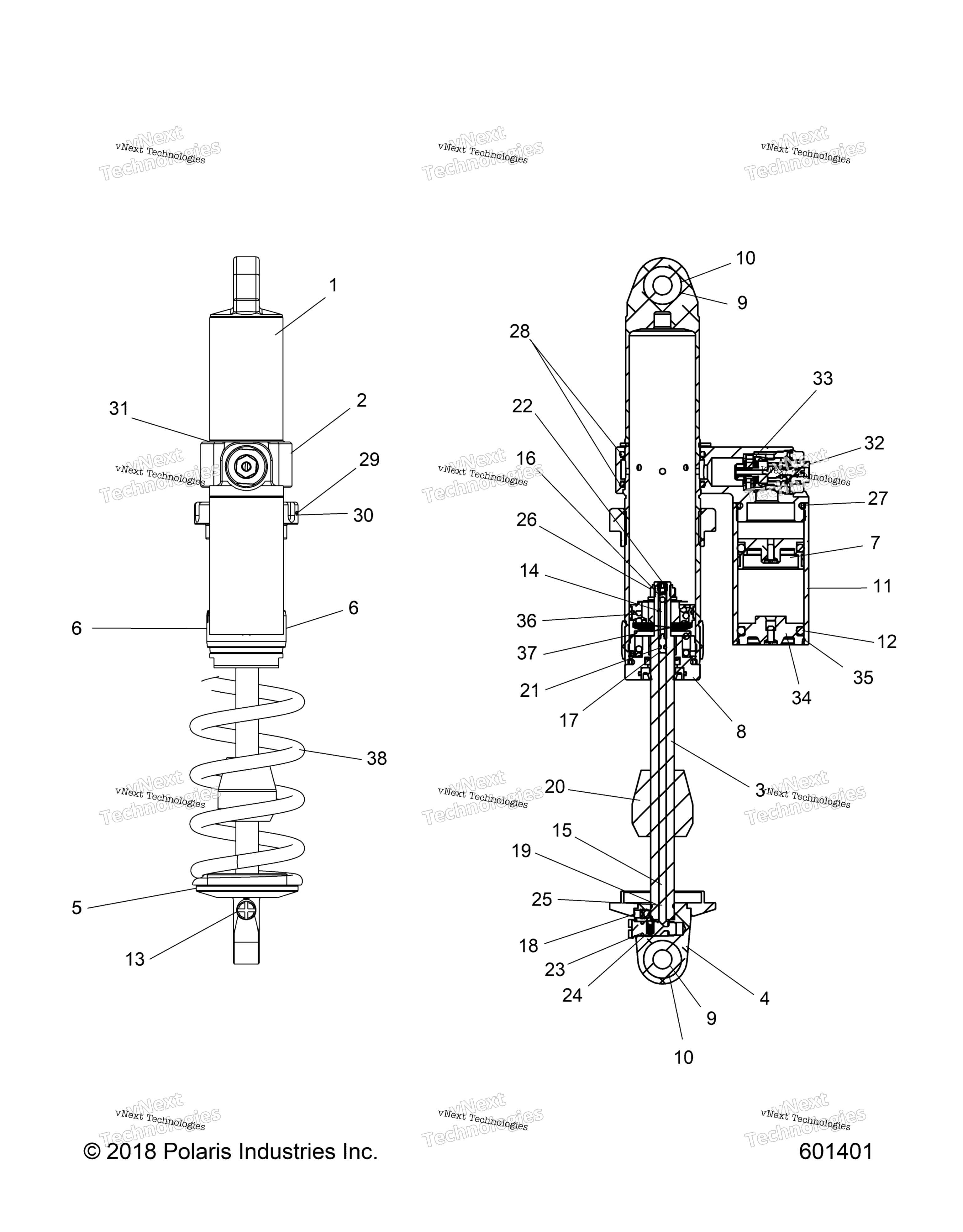 Suspension, Shock, Ifs S21mdx6dsa / 6Dea [601401)