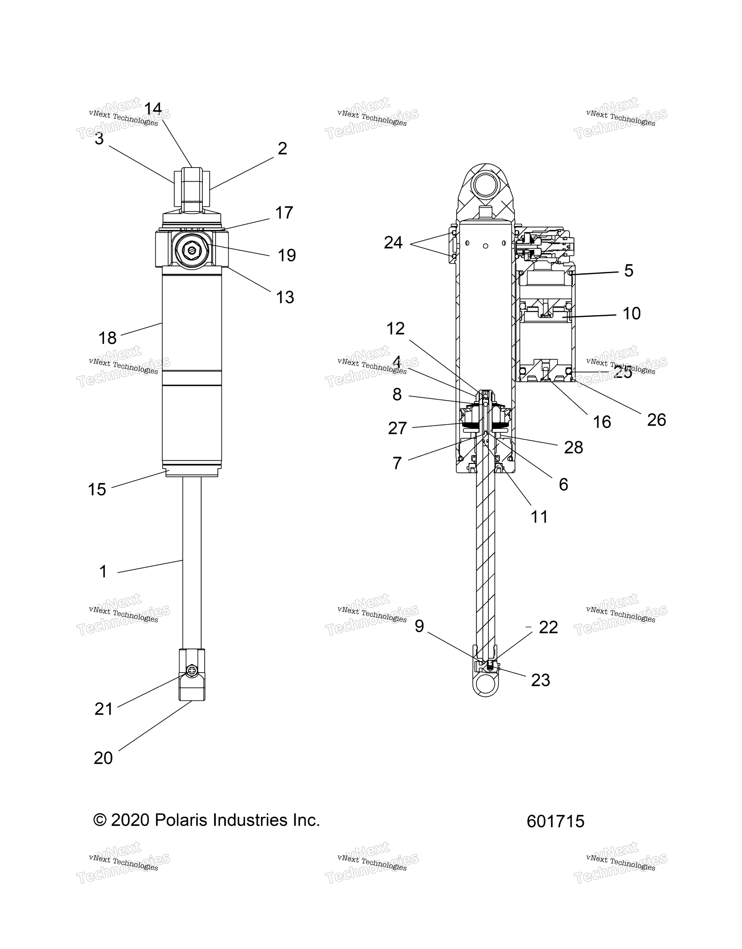 Suspension, Shock, задний Track S21mdx6dsa / 6Dea
