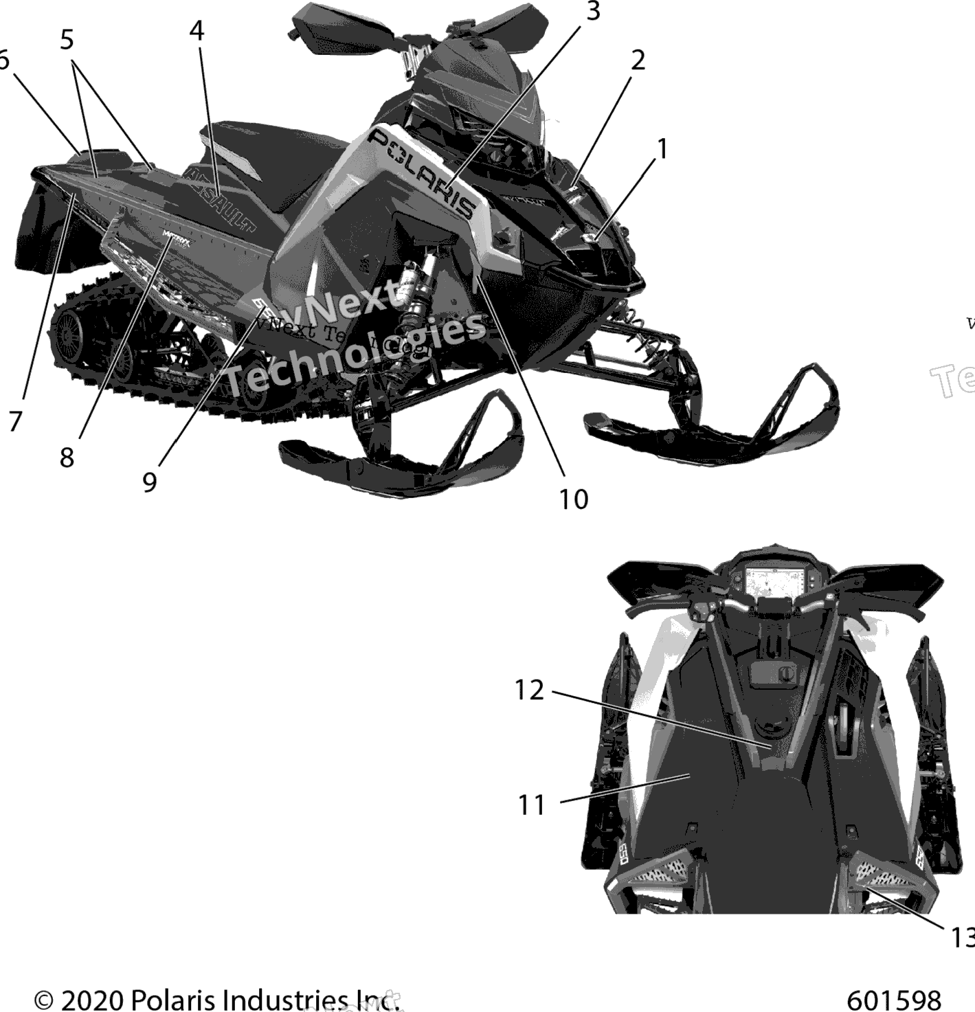 Body, Decal, Black Side панель W / Stealth Gray Accent S21tlc8rs / Re