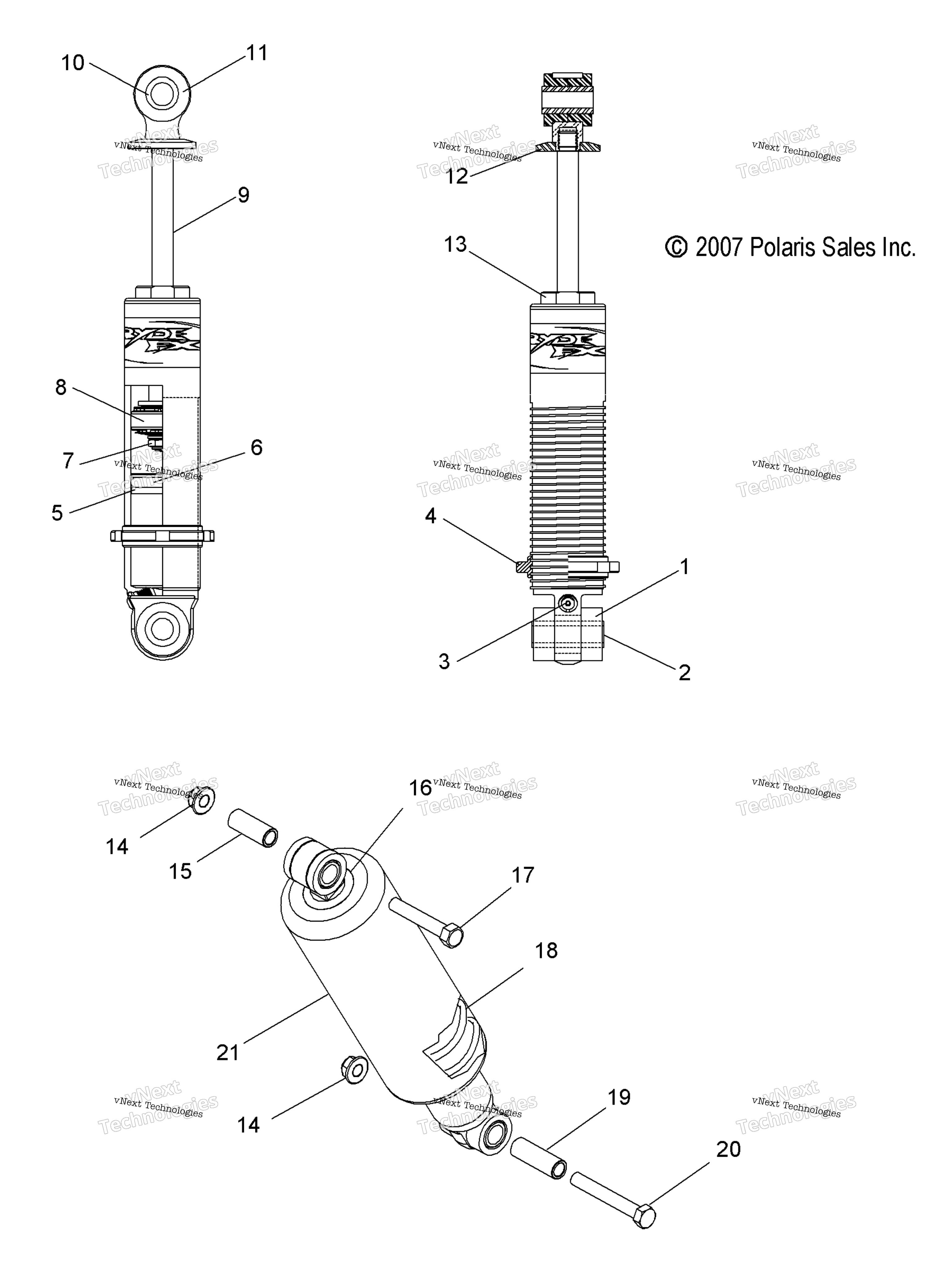 Suspension, Shock, передний Track S08pb6 / Pb7 / Pp6 / Pp7 All Options