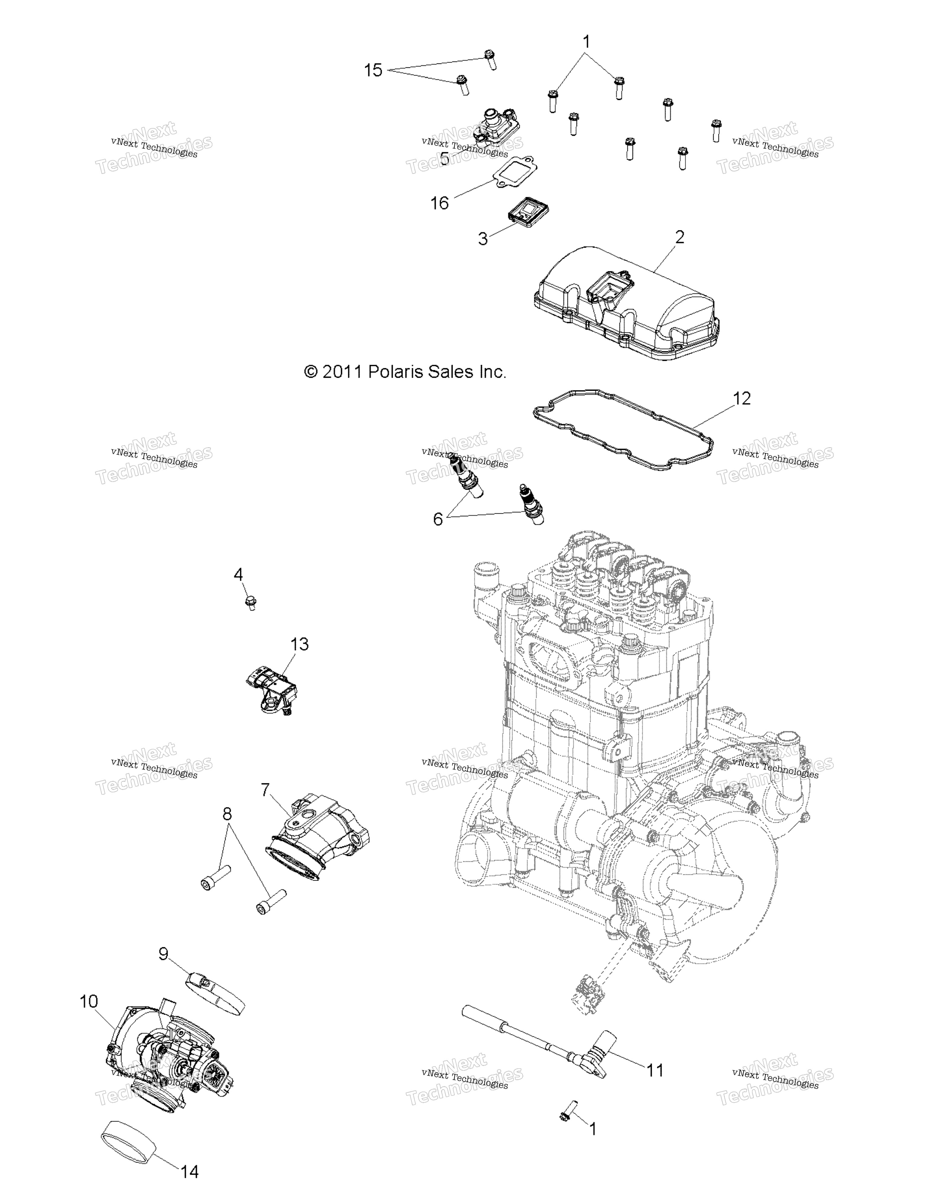 Двигатель, дроссельный узел & Valve Cover R13wh76ag/Ar/Eah/Eai/Kg