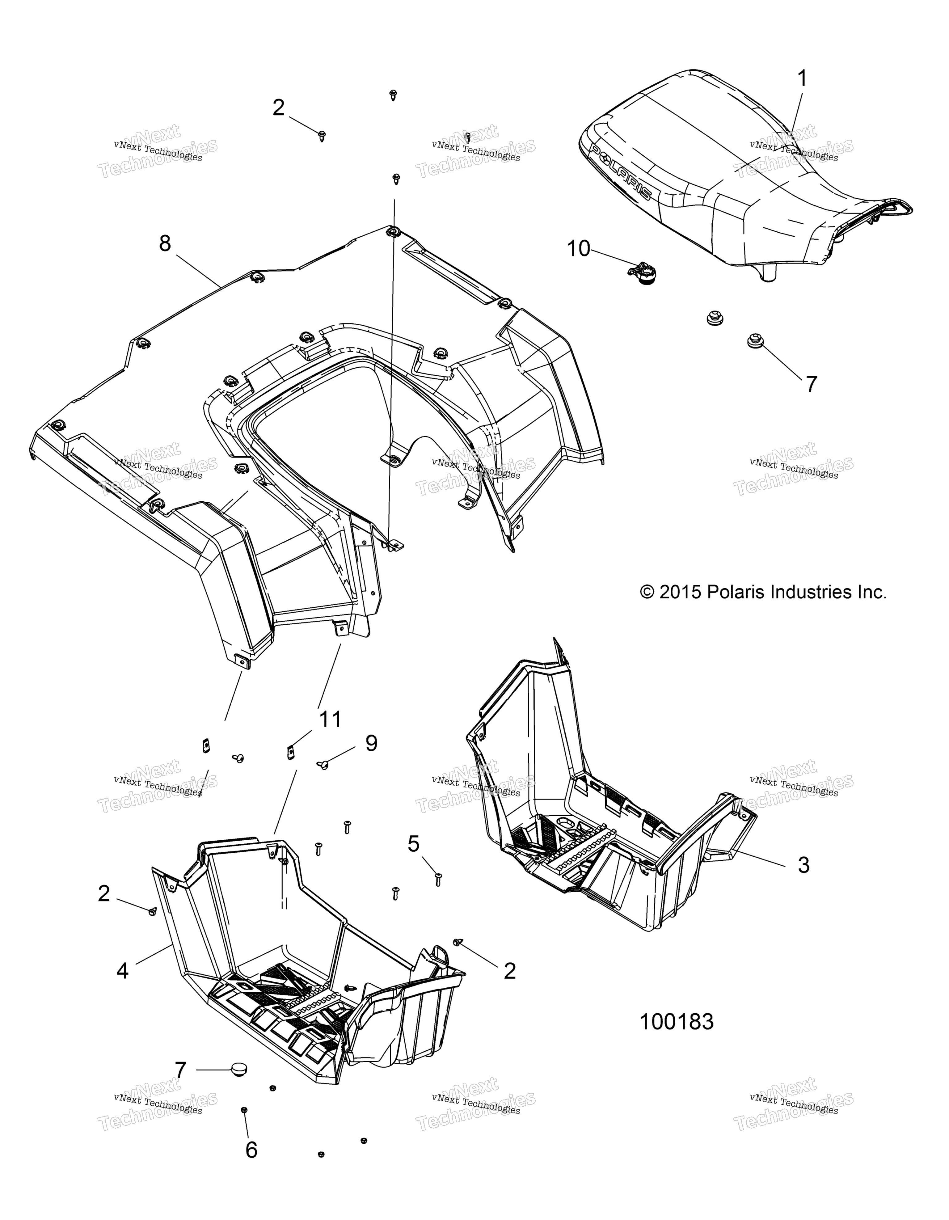 Body, задний Cab, сиденье & Footwells A18ses57c1 / C2 / C5 / C7 / E1 / E5 / E7 / P57c1 / T57c1 / C7 / E1 / E7