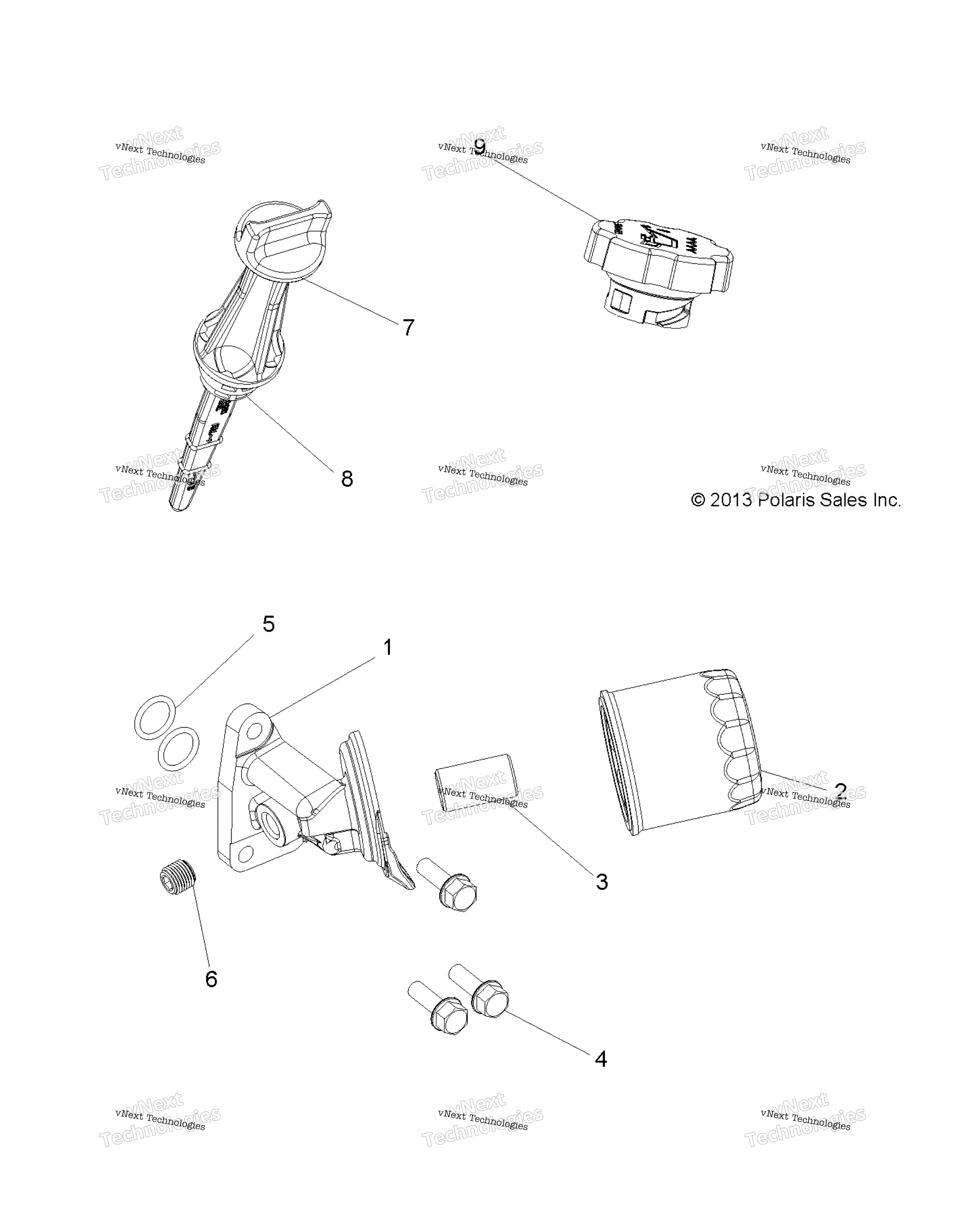 Engine, масляный фильтр & Dipstick A18ses57c1 / C2 / C5 / C7 / E1 / E5 / E7 / P57c1 / T57c1 / C7 / E1 / E7