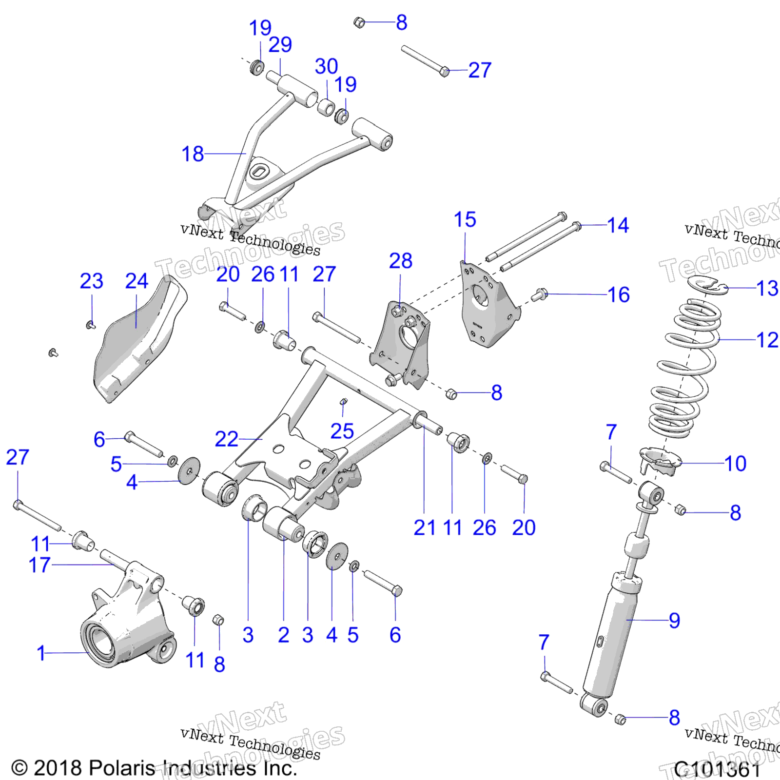 Подвеска, задняя A18ses57c1/C2/C5/C7/E1/E5/E7/P57c1/T57c1/C7/E1/E7