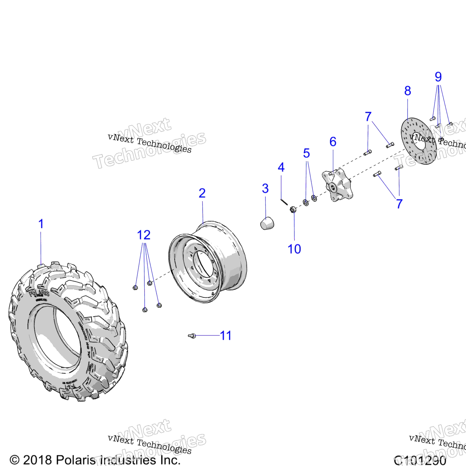 Колёса, передние Tire & Brake Disc A18ses57c1/C5/C7/E1/E5/E7/P57c1/T57c1/C7/E1/E7
